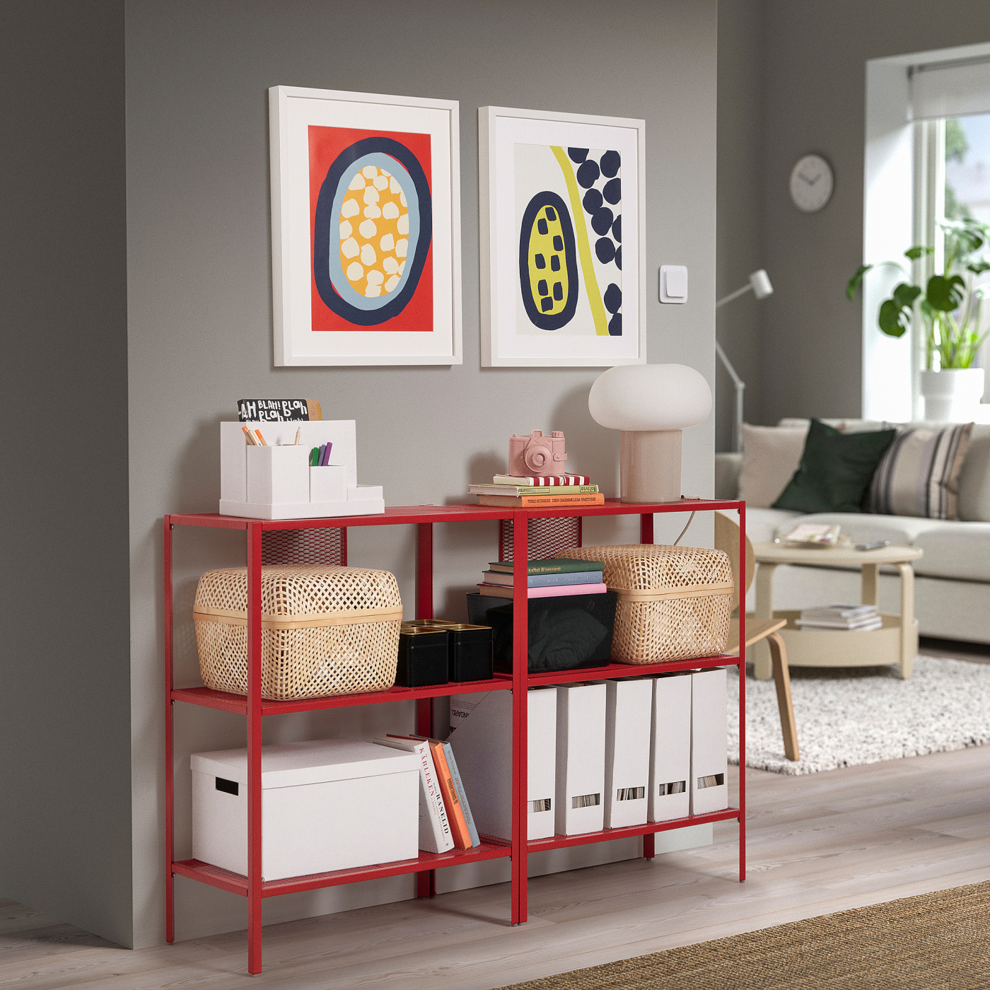 BAGGEBO shelving unit red - IKEA
