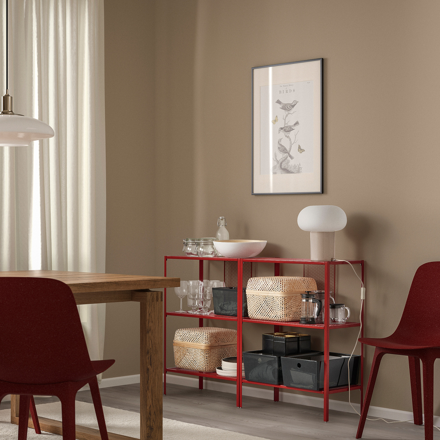 BAGGEBO shelving unit red - IKEA