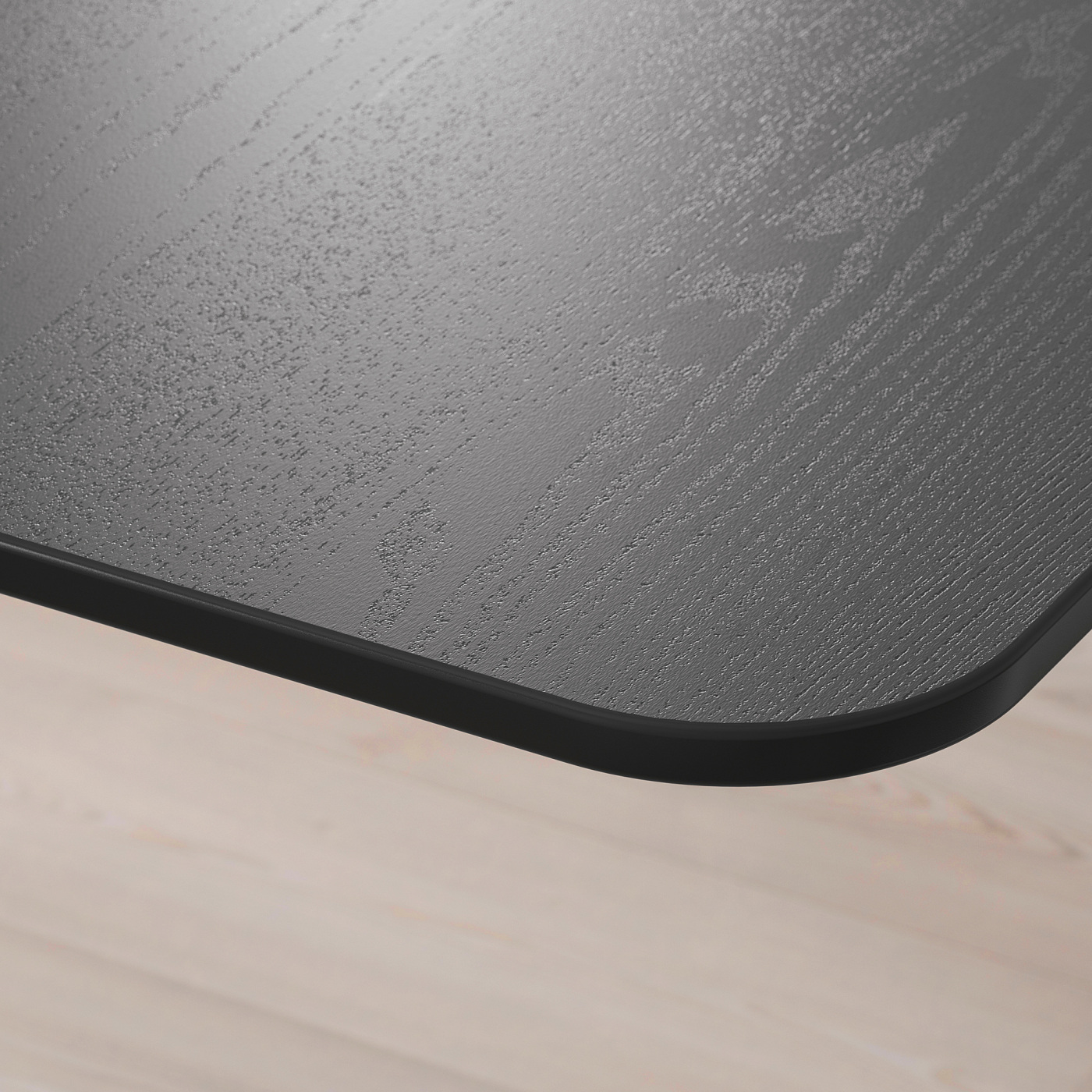 BEKANT corner desk left black stained ash veneer/black - IKEA
