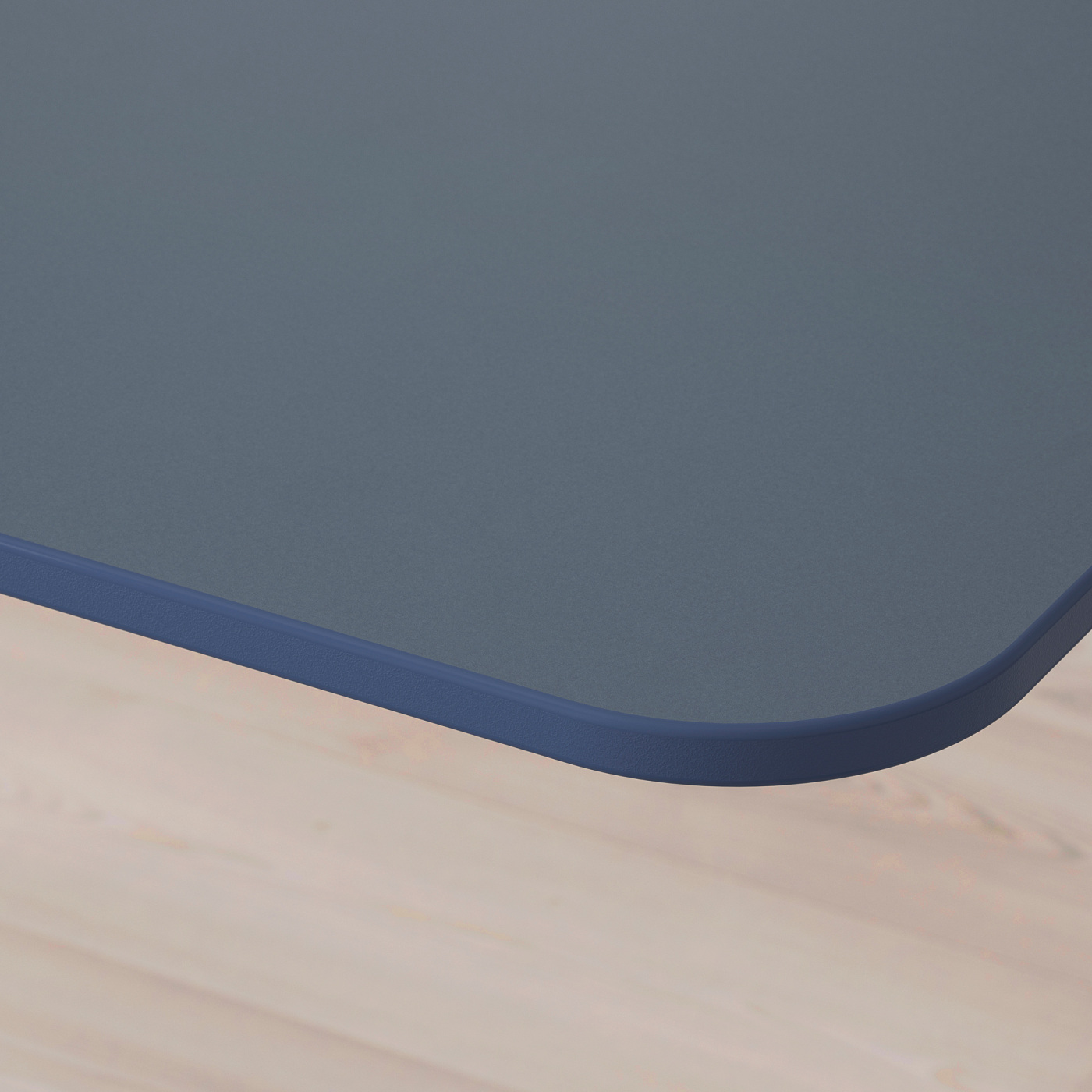 BEKANT corner desk left sit/stand linoleum blue/black - IKEA