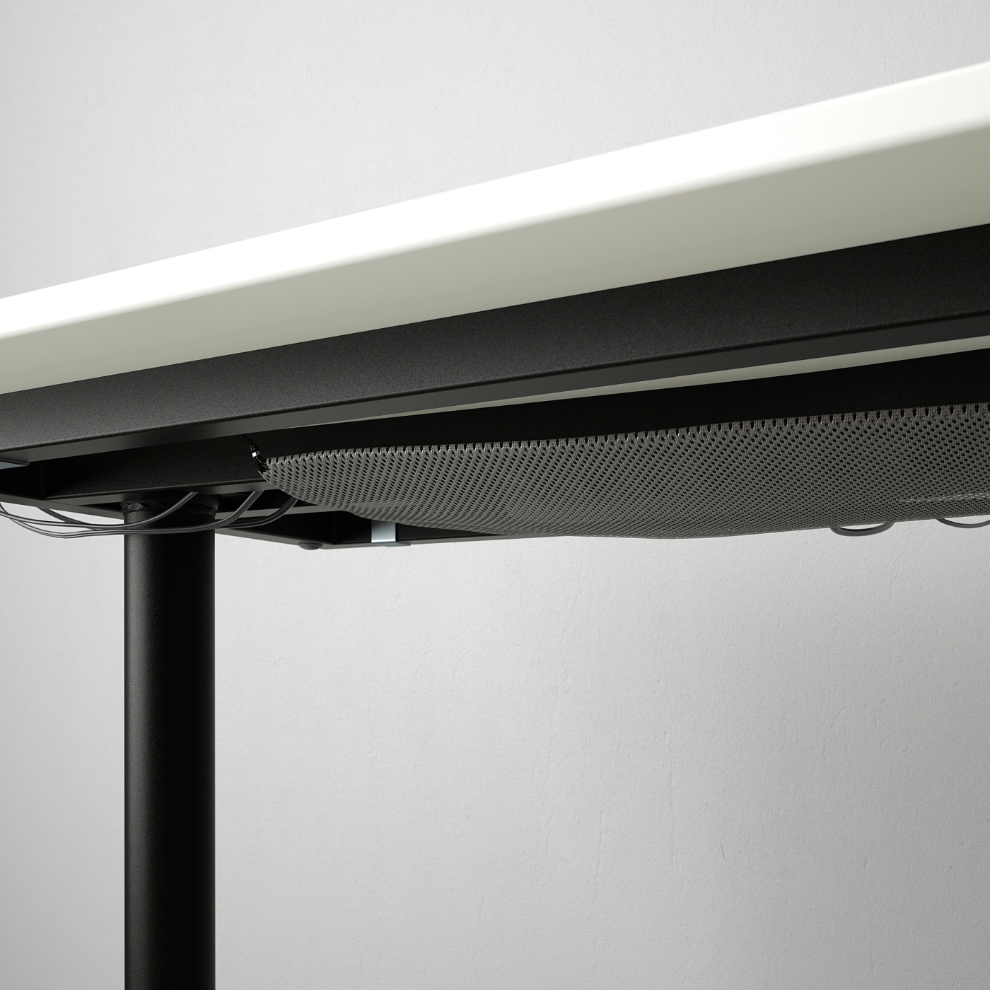 BEKANT corner desk right white/black - IKEA