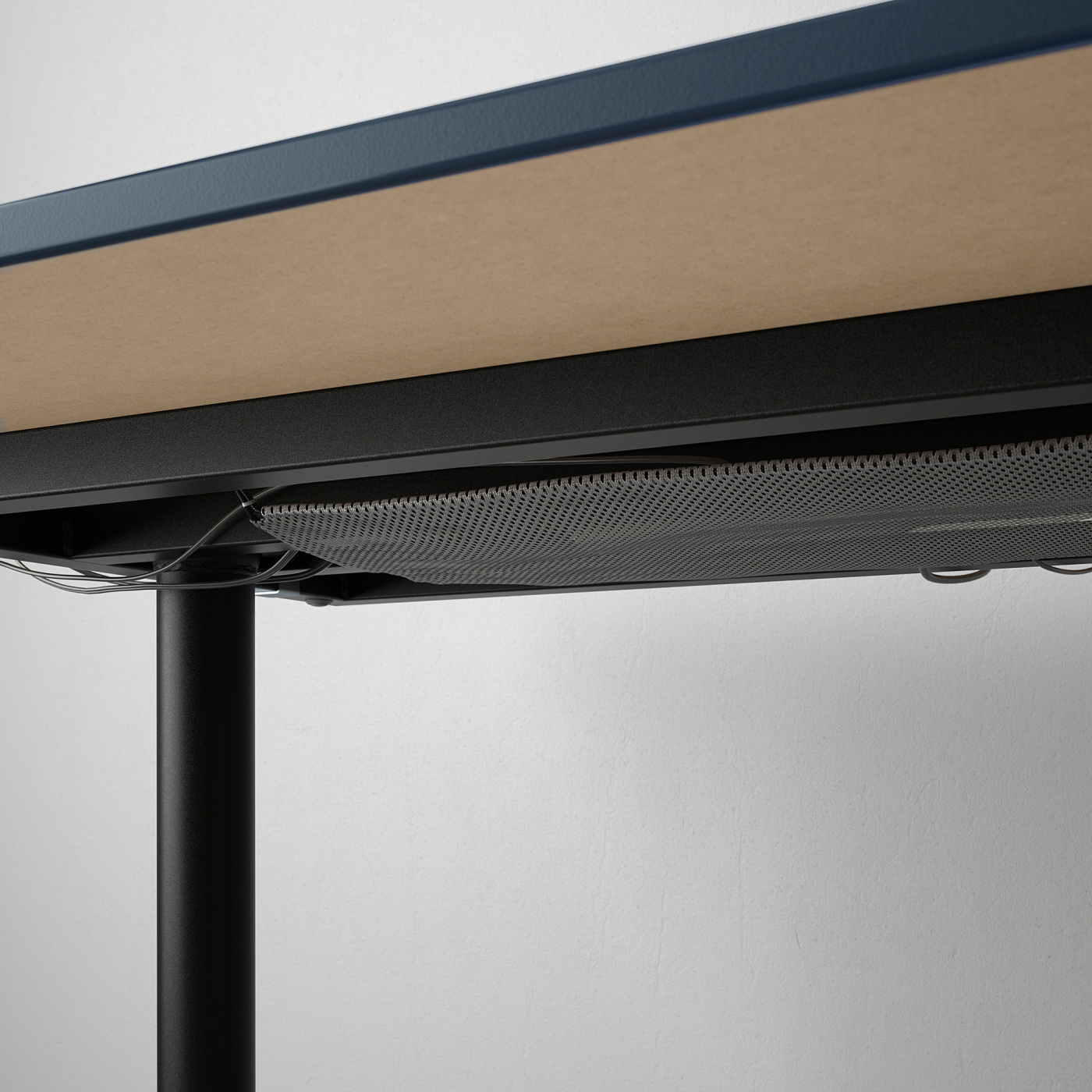 BEKANT desk linoleum blue/black - IKEA