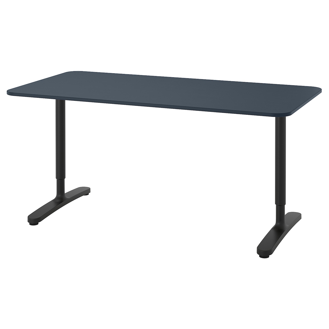 IKEA BEKANT コーナーデスク リノリウム ブルー BEKANT corner desk left linoleum blue/white - IKEA