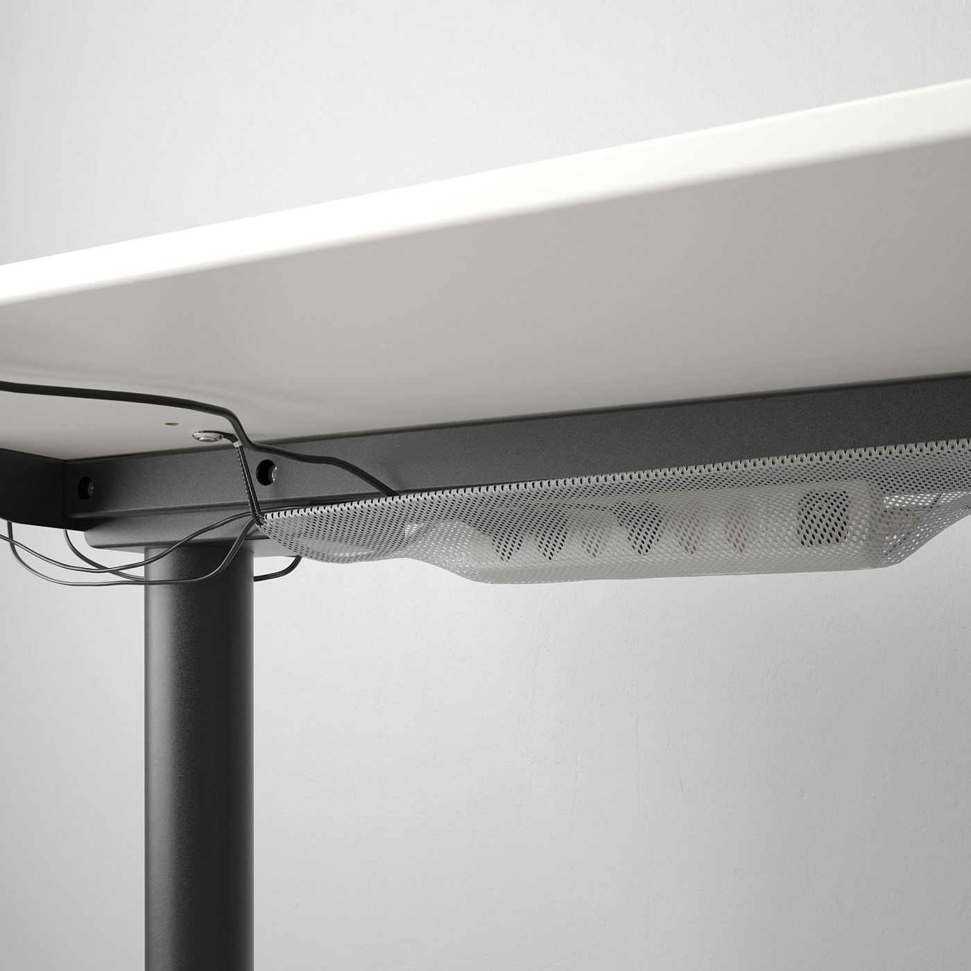 BEKANT desk sit/stand white/black - IKEA