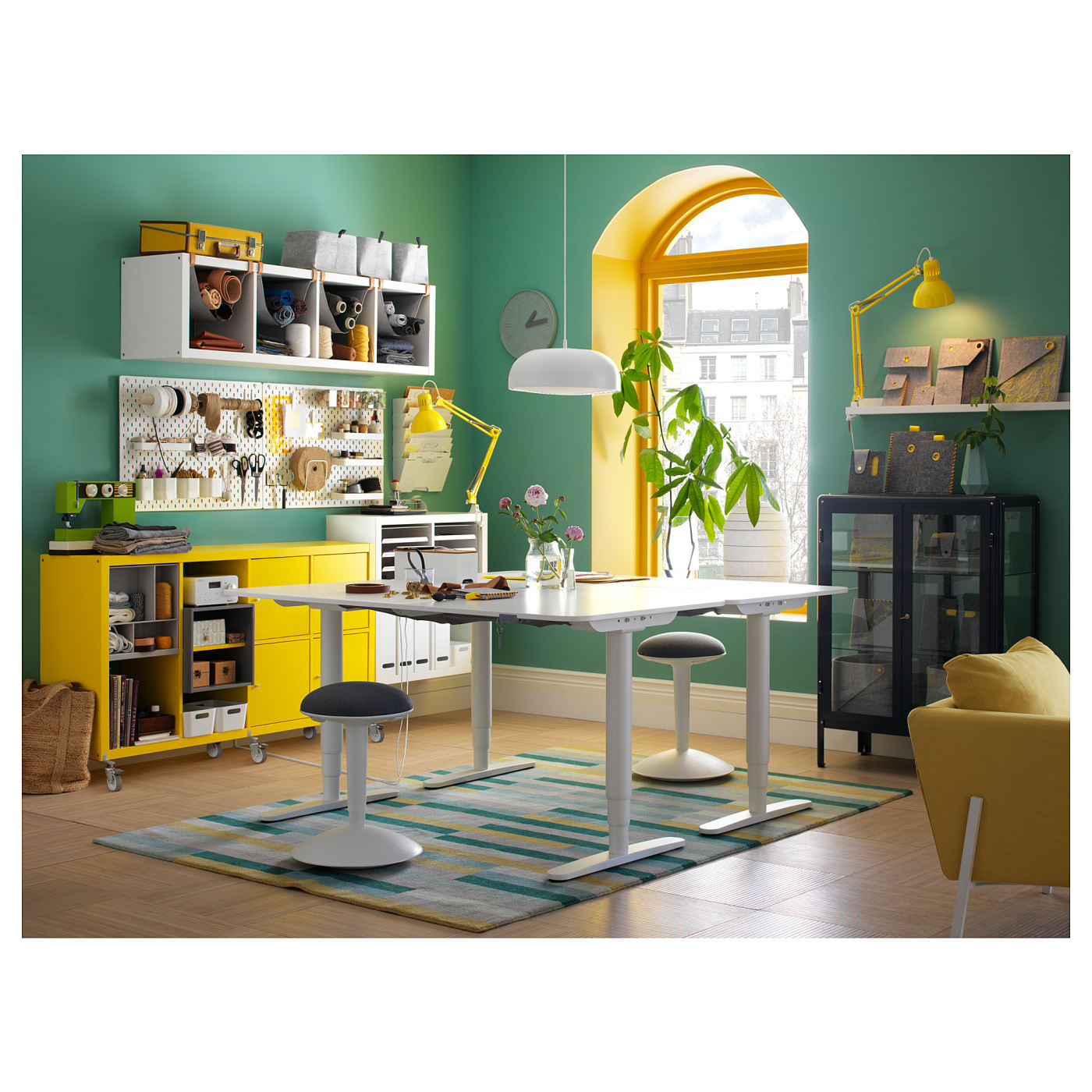 BEKANT desk sit/stand white - IKEA