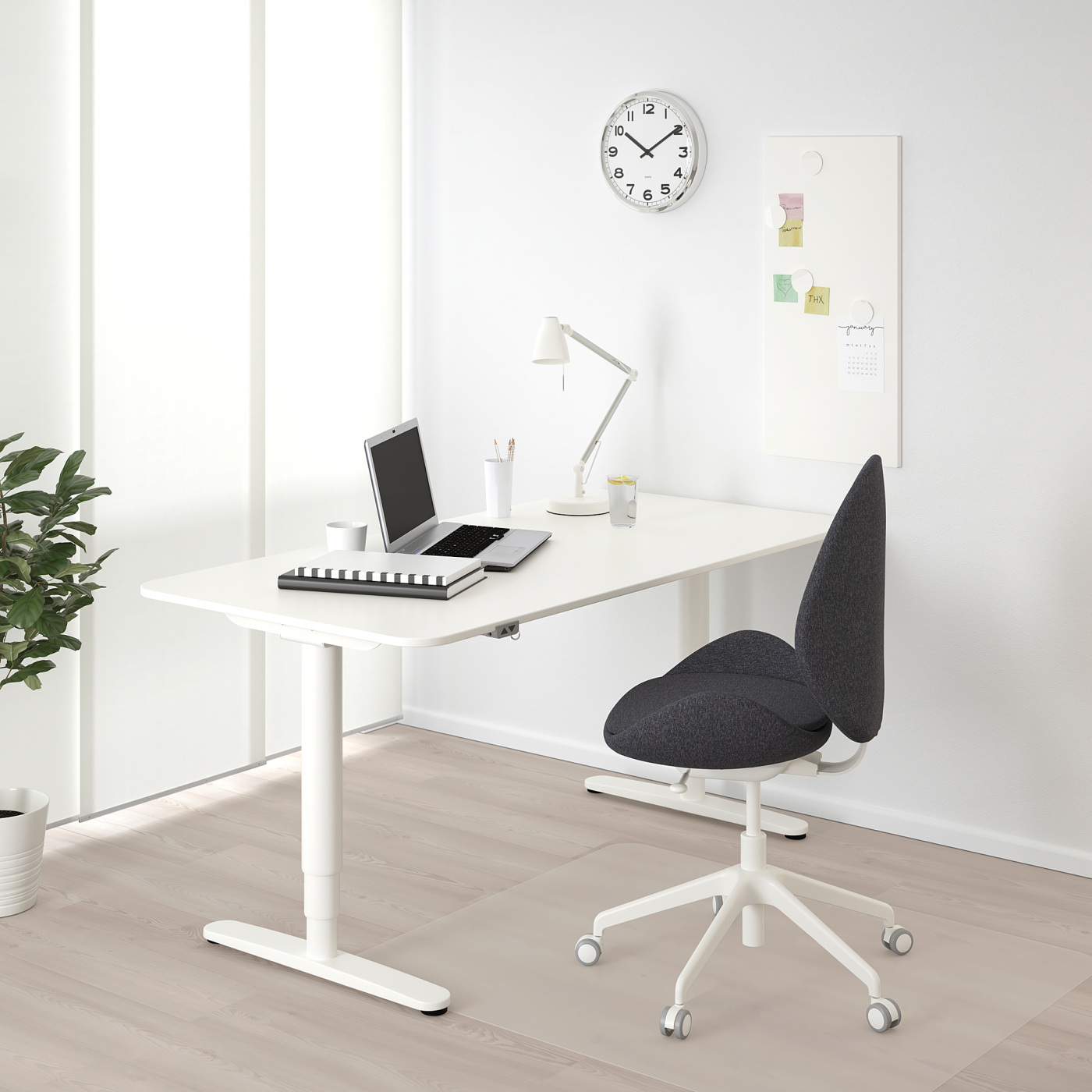 BEKANT desk sit/stand white - IKEA