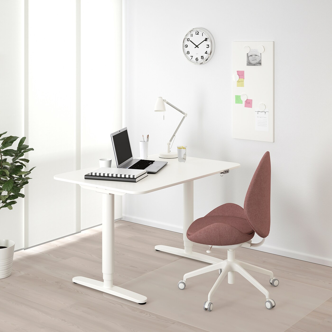 BEKANT ベカント デスク 電動昇降式 ホワイト 120x80 cm BEKANT desk sit/stand white - IKEA