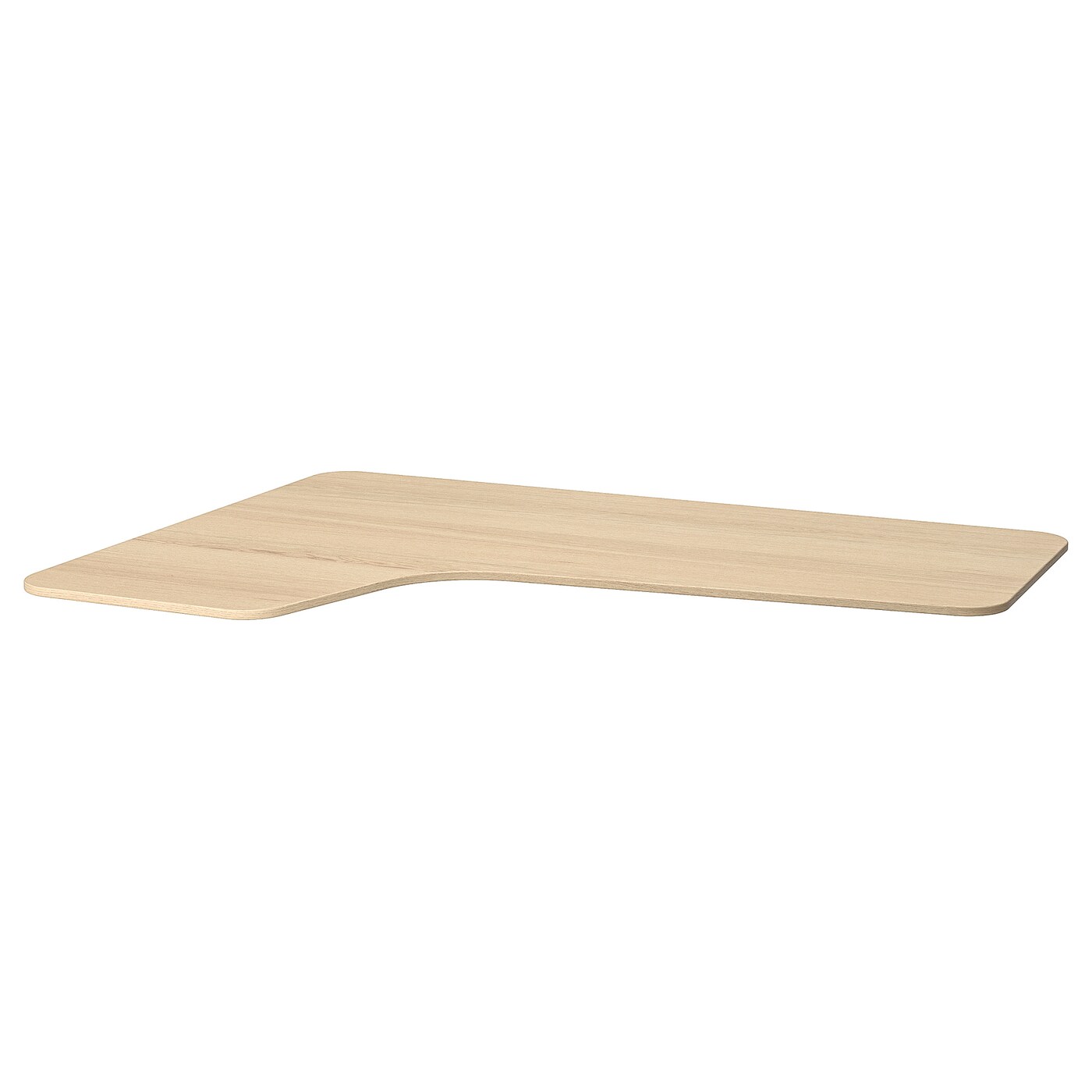BEKANT left-hand corner table top white stained oak veneer