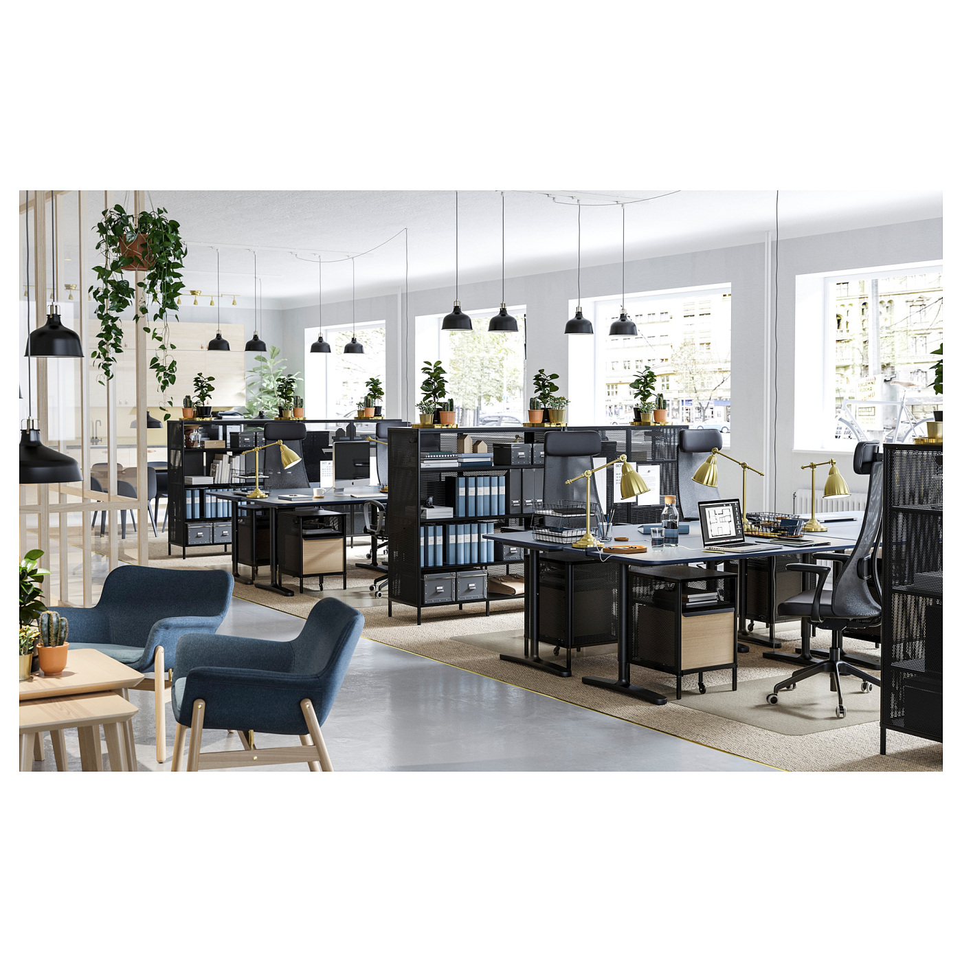 BEKANT shelving unit black - IKEA