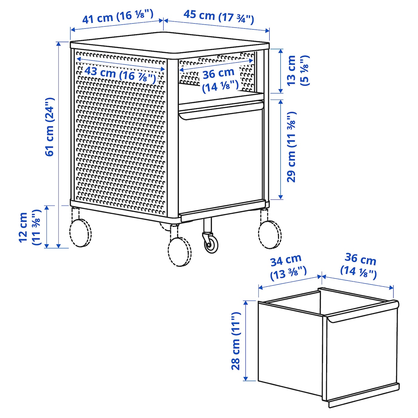 BEKANT storage unit with smart lock mesh white - IKEA