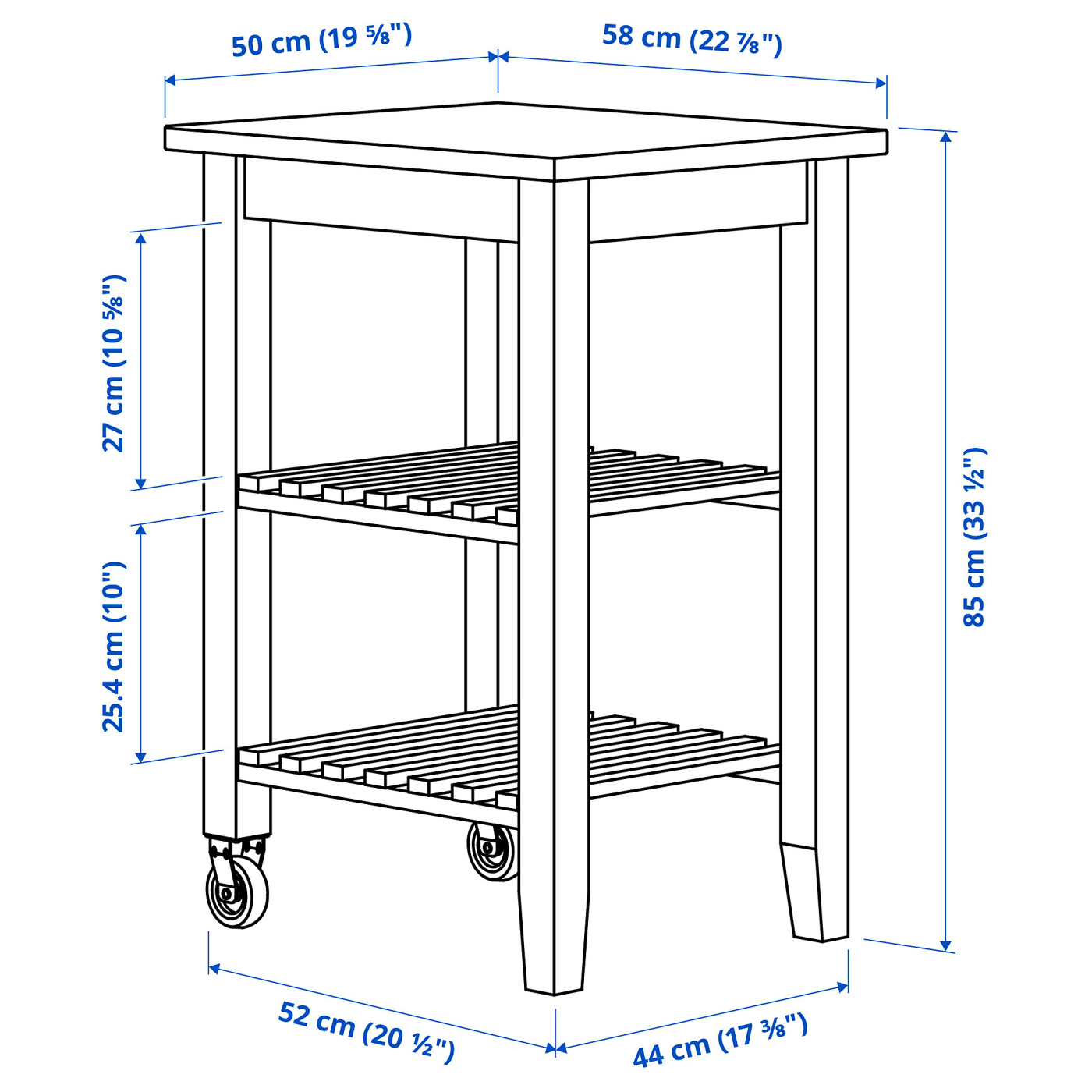 BEKVÄM 木製ラック 2段式 IKEA BEKVÄM kitchen trolley birch - IKEA