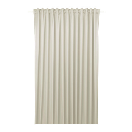 VILBORG room darkening curtains, 1 pair grey/with heading tape - IKEA