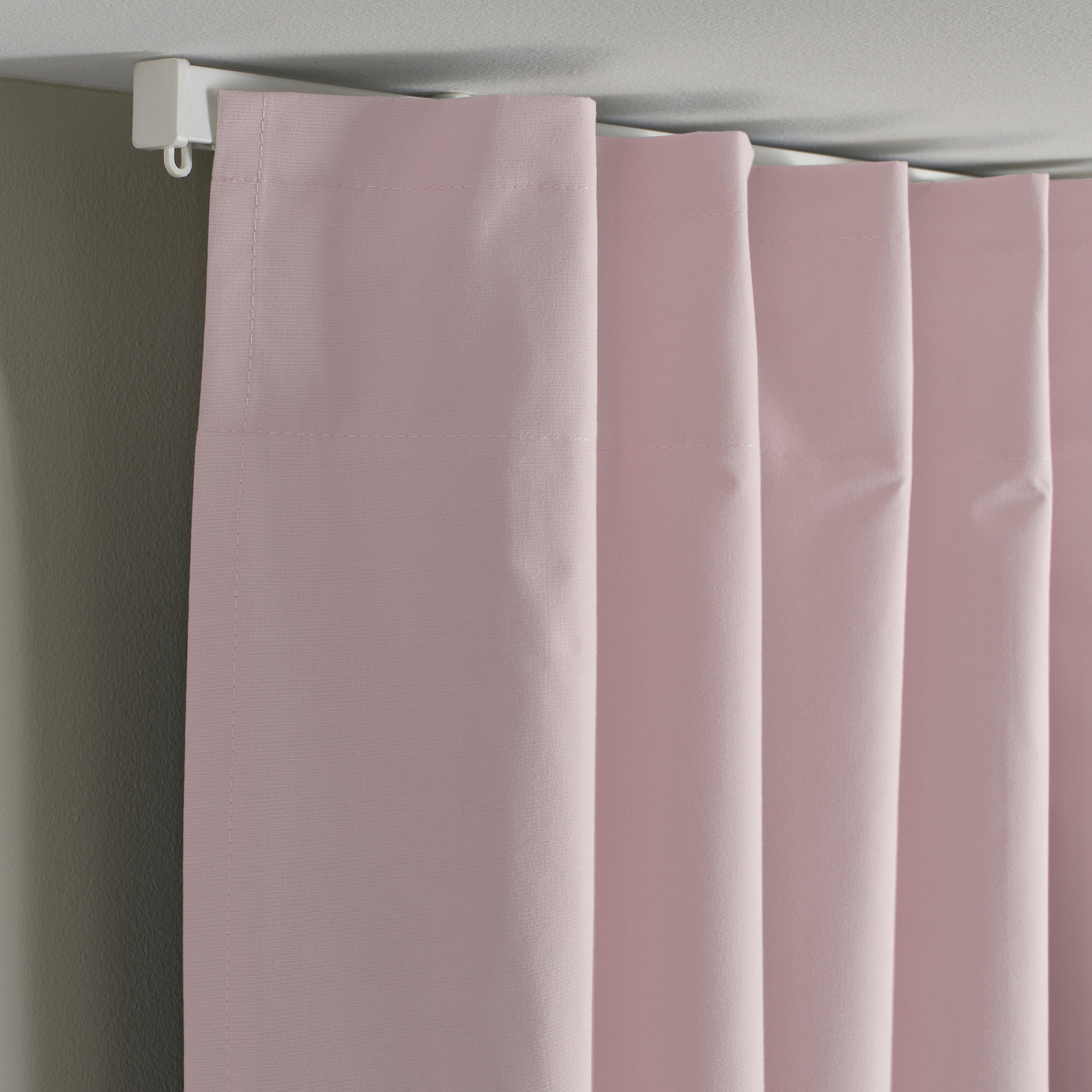 BENGTA block-out curtain, 1 piece light pink/with heading tape - IKEA