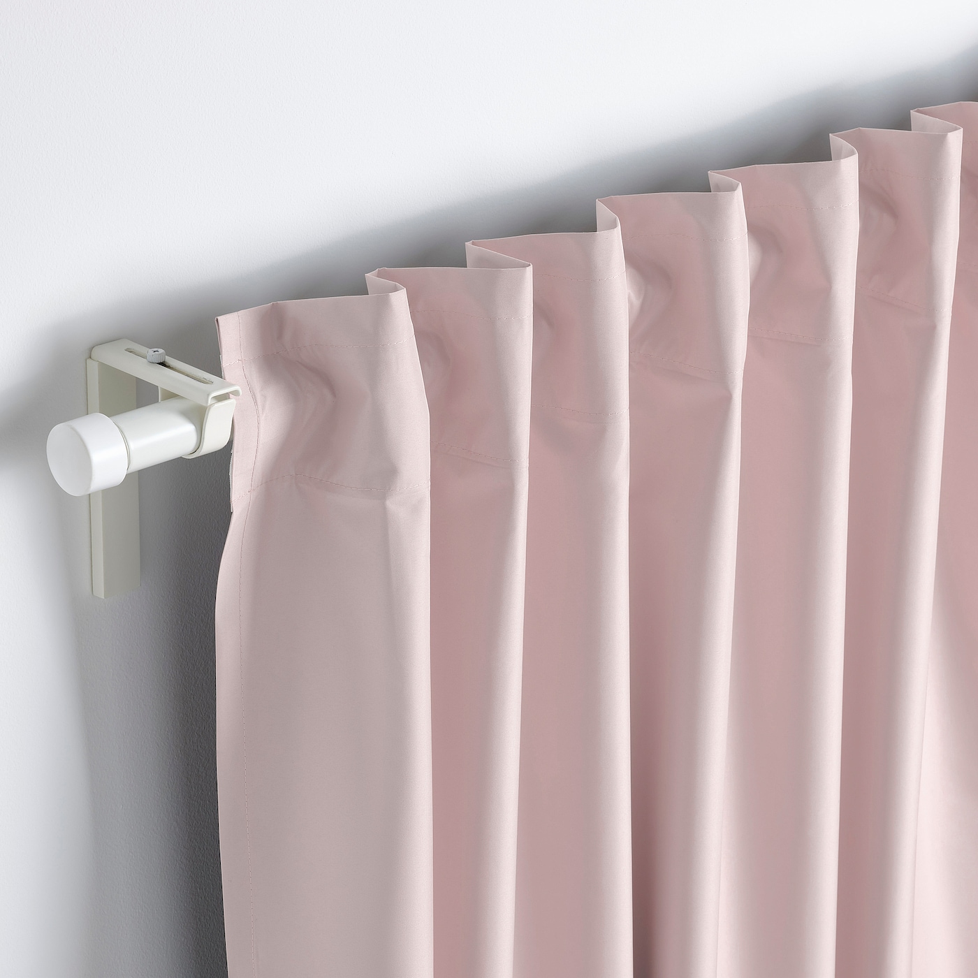 BENGTA block-out curtain, 1 piece light pink/with heading tape - IKEA