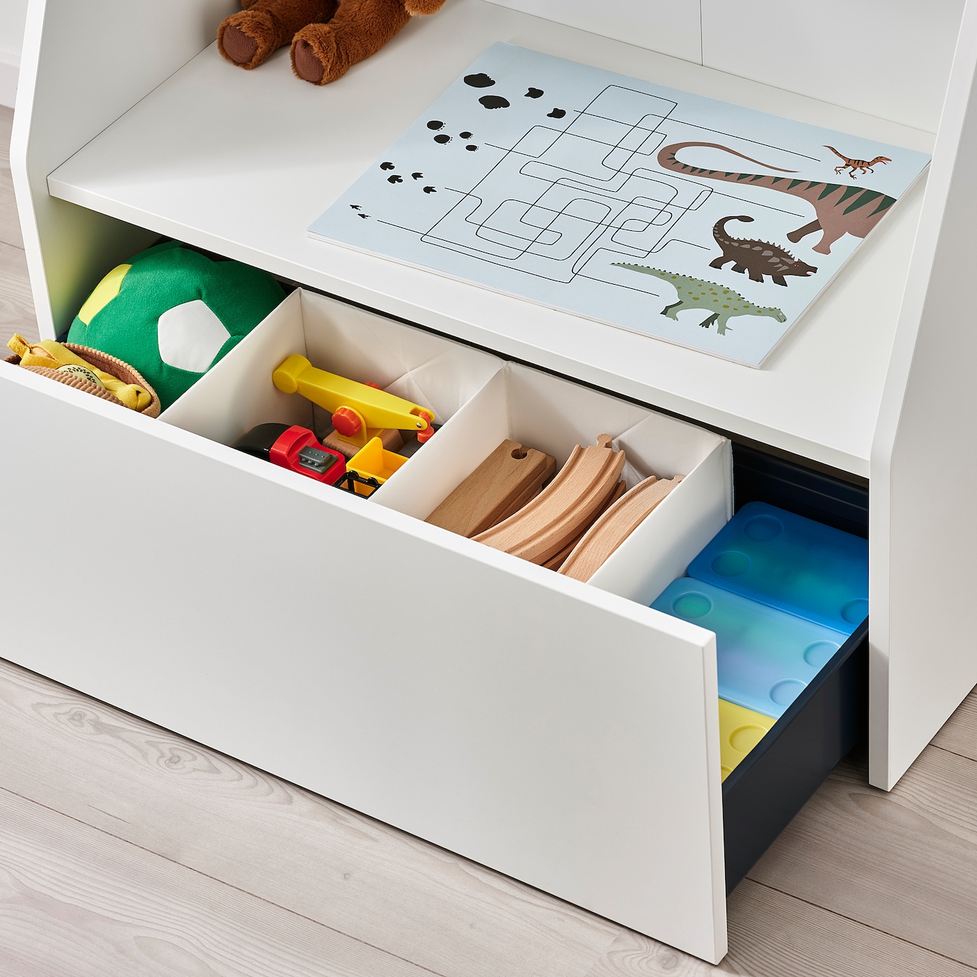 BERGIG book display with storage white IKEA