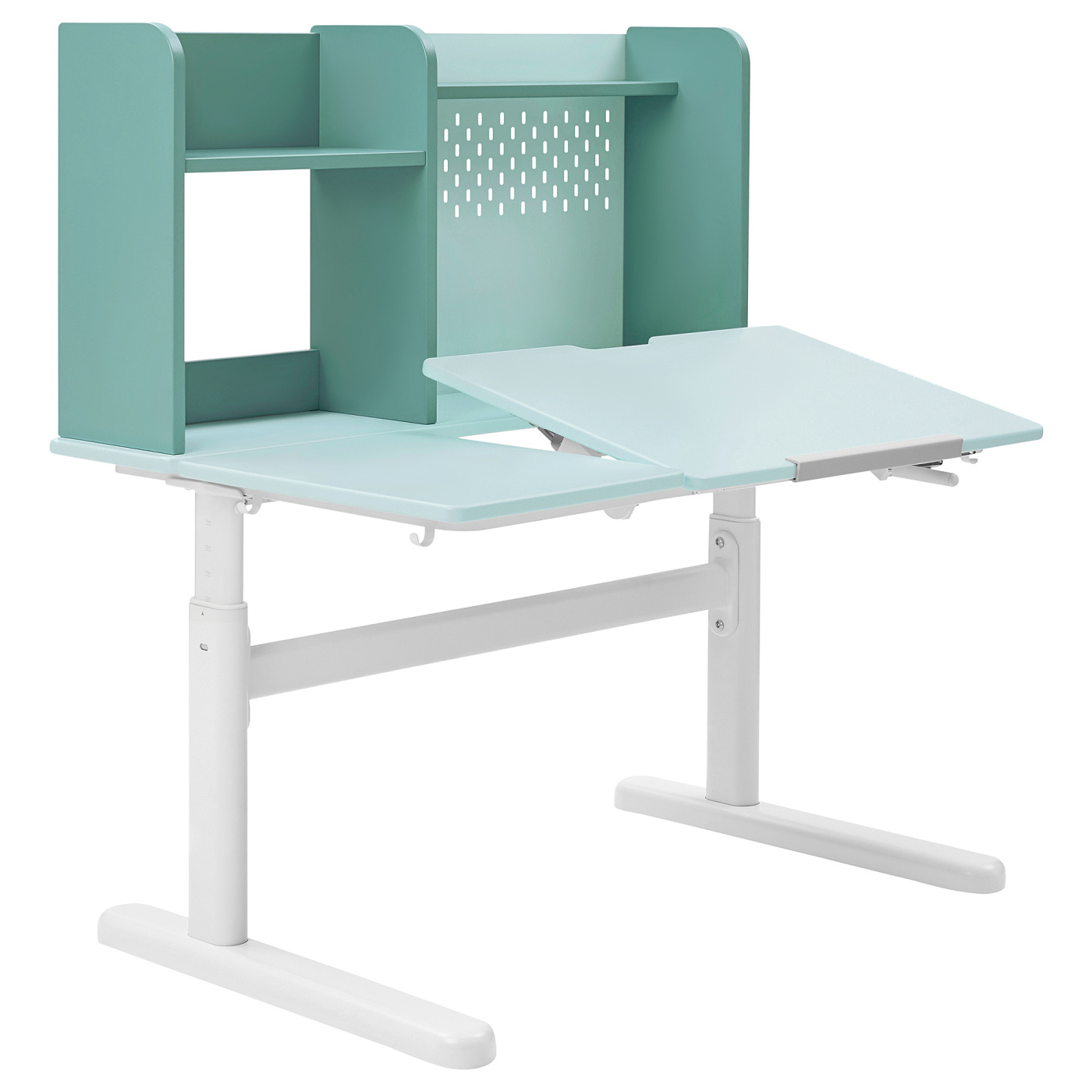 BERGLÄRKA desk turquoise/white tiltable - IKEA