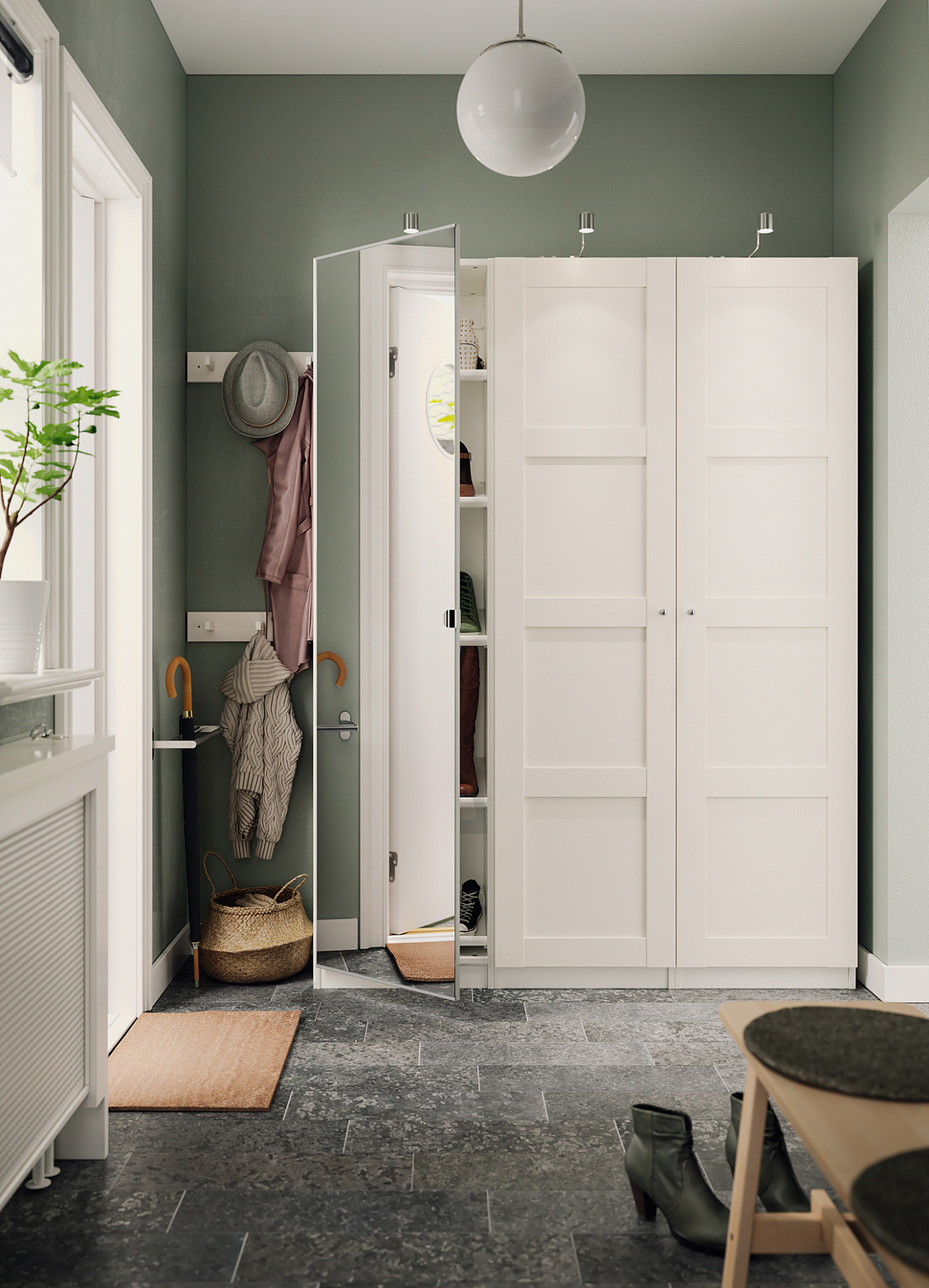 BERGSBO door with hinges white - IKEA