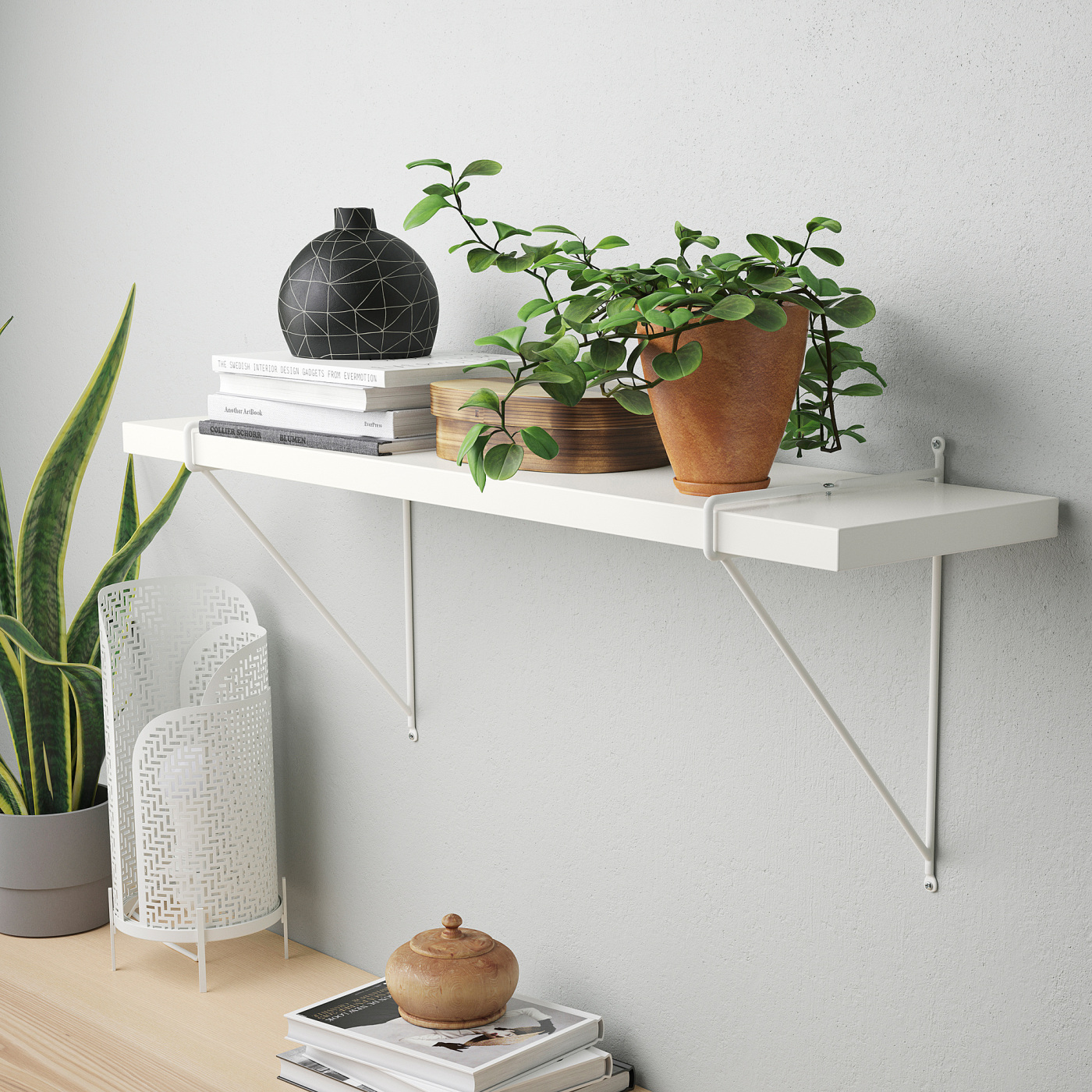 BERGSHULT / PERSHULT wall shelf white/white - IKEA