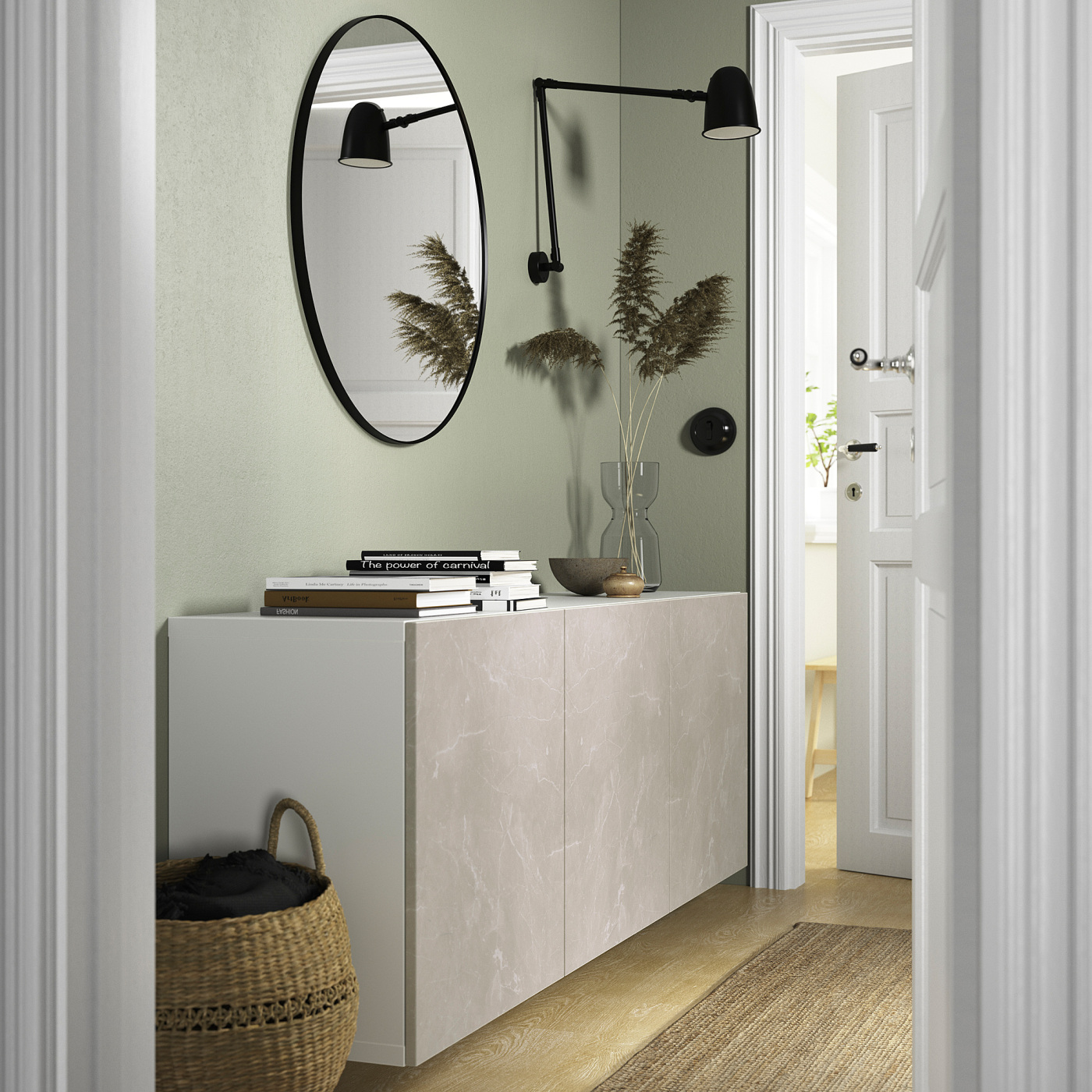 BERGSVIKEN door beige marble effect - IKEA