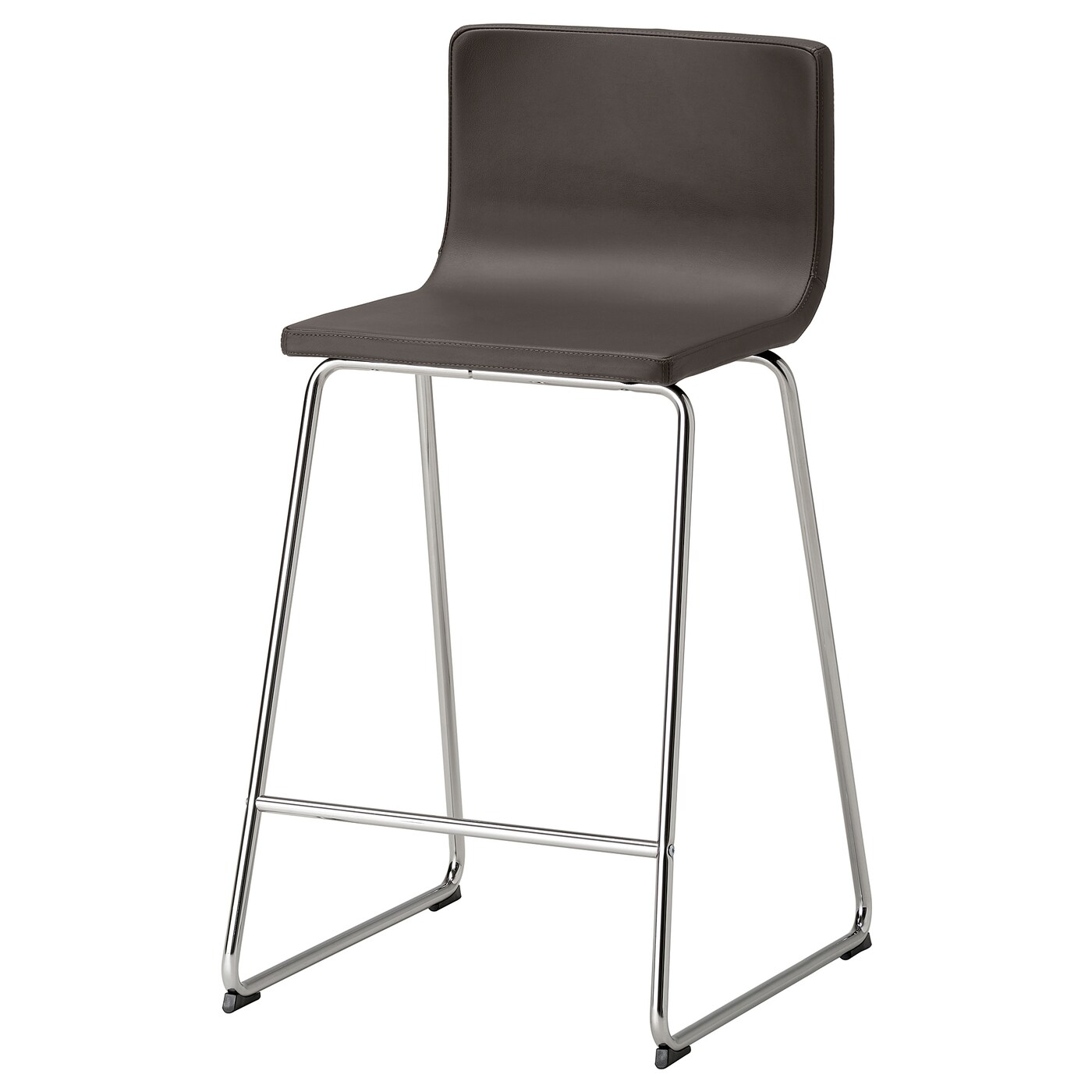 【ワイン1225】IKEA Bernhard 2脚 BERNHARD bar stool with backrest chrome-plated/Mjuk dark