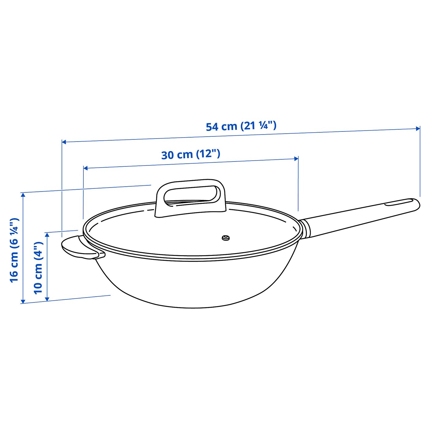 BESINNING wok with lid non-stick coating - IKEA