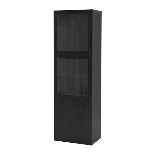 SYVDE cabinet with glass doors white - IKEA
