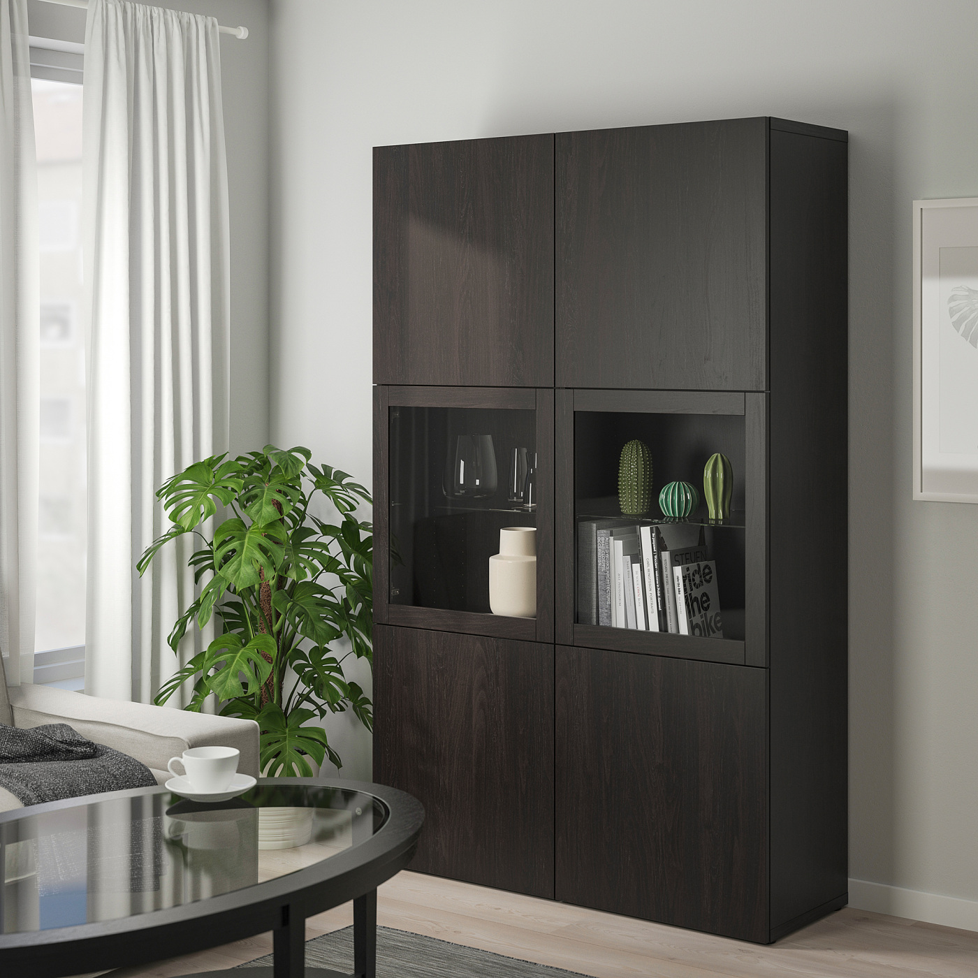 BESTÅ storage combination w glass doors black-brown Lappviken BESTÅ storage combination w glass doors black-brown Lappviken