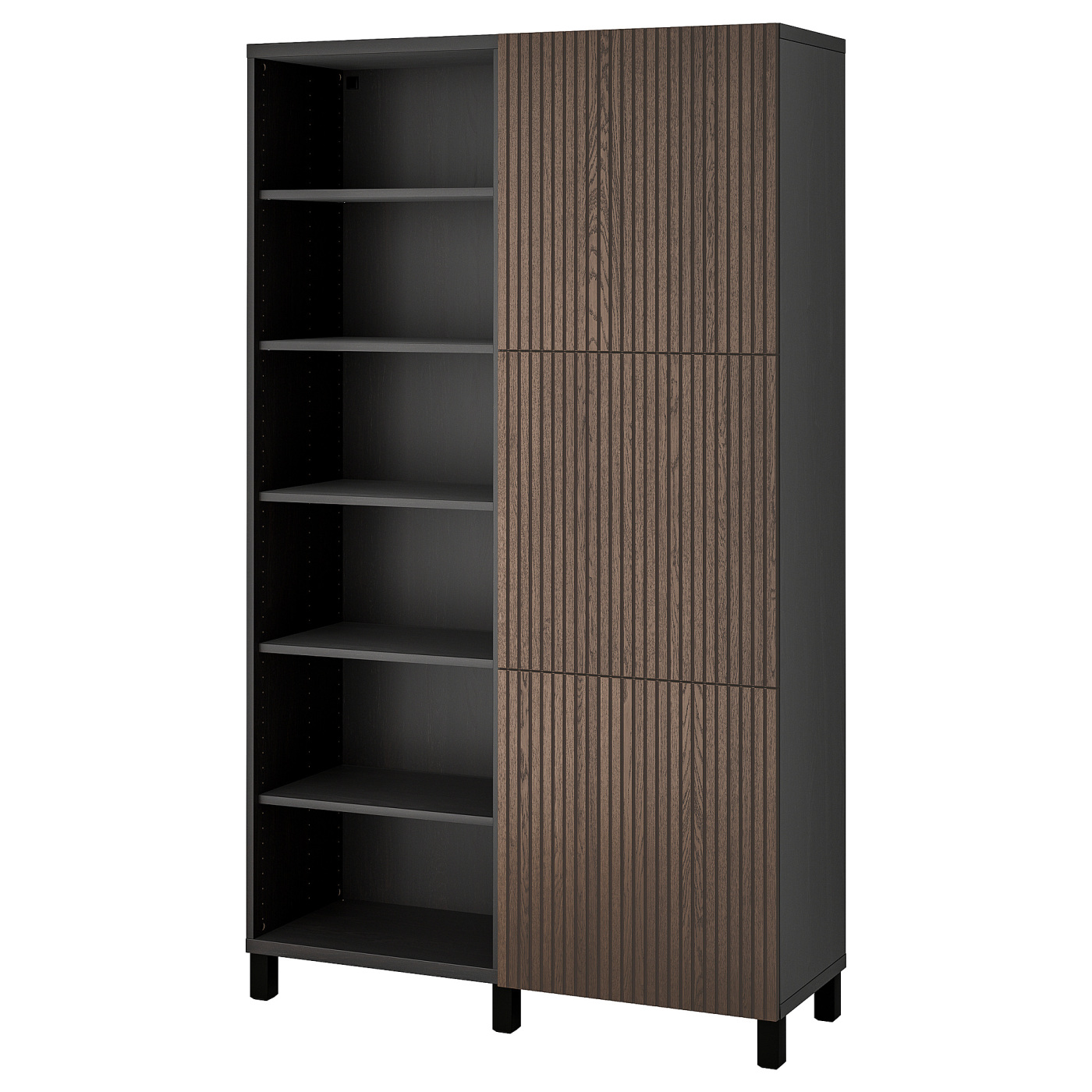 BESTÅ storage combination with doors black-brown Björköviken/brown BESTÅ storage combination with doors black-brown Björköviken/brown