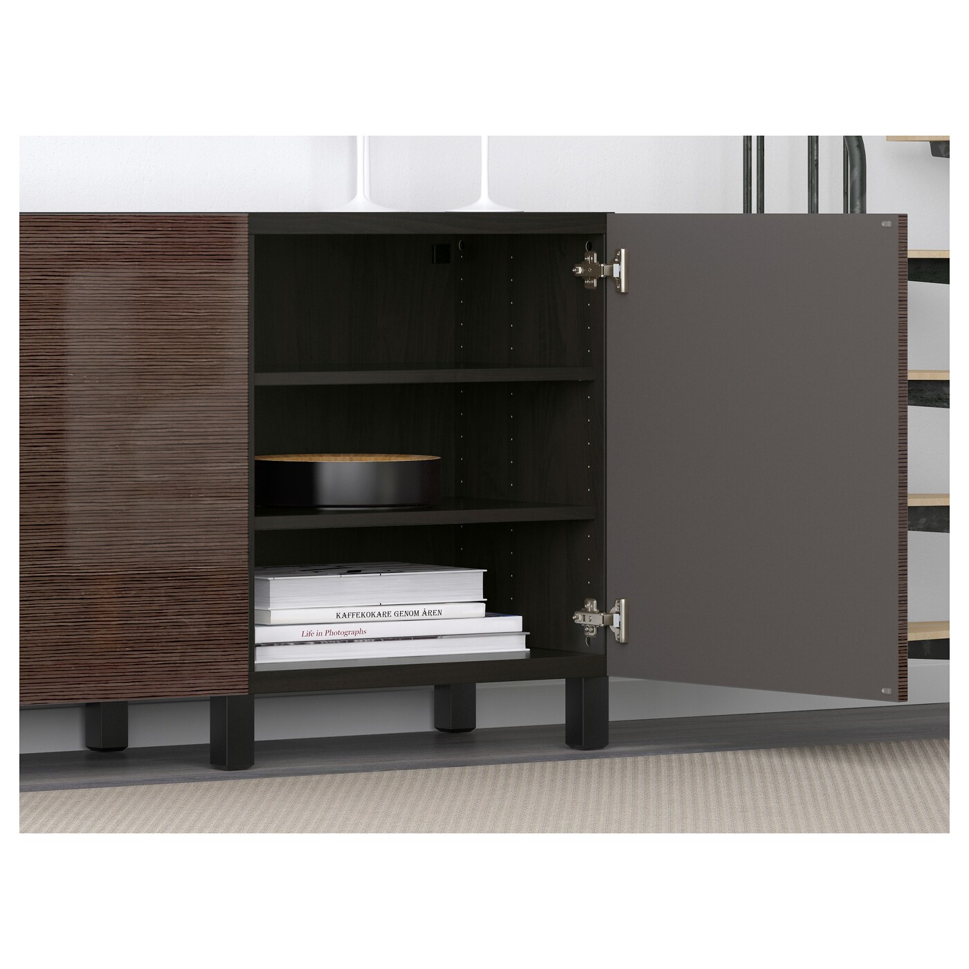 IKEA イケア シェルフユニット ブラック 100x136cm big10339294