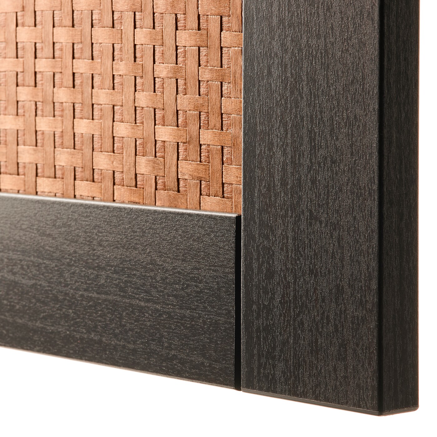 BESTÅ storage combination with doors black-brown Studsviken/Stubbarp/dark  brown woven poplar - IKEA