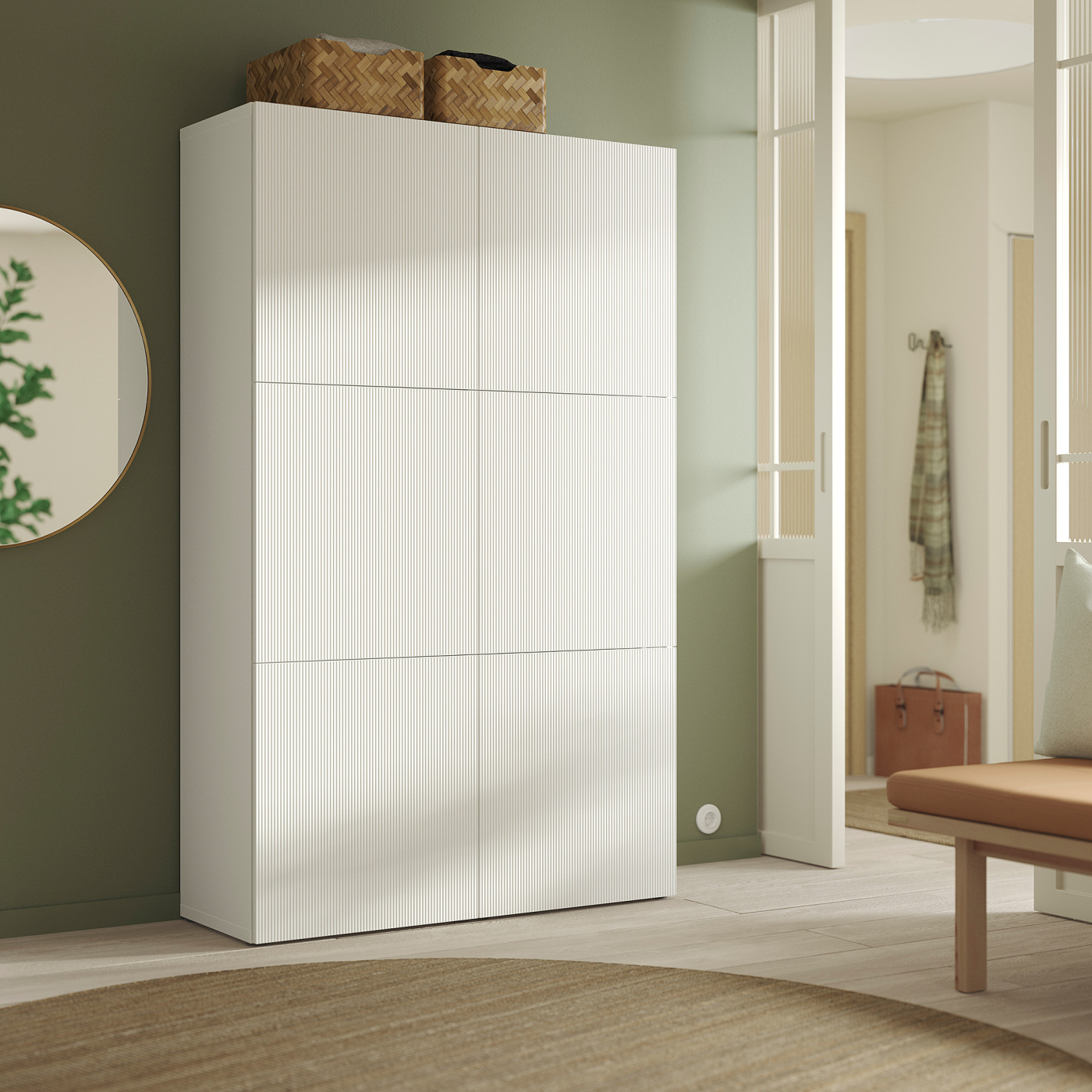 BESTÅ storage combination with doors white/Förvaltare white - IKEA