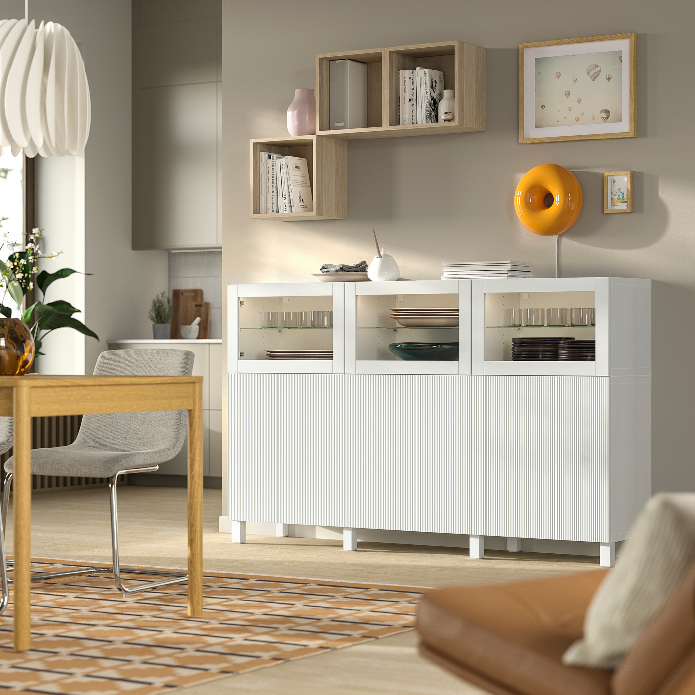 BESTÅ storage combination with doors white/Förvaltare white - IKEA