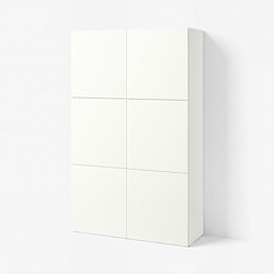 BESTÅ storage combination with doors white/Hedeviken oak veneer - IKEA