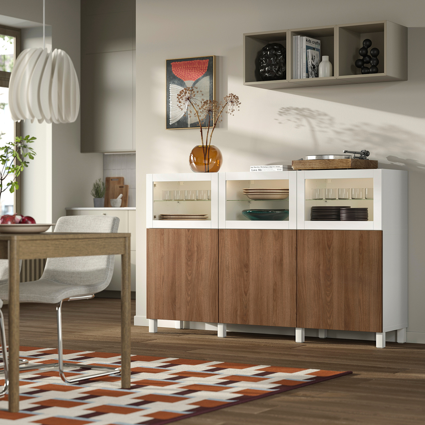 BESTÅ storage combination with doors white Lappviken/Sindvik