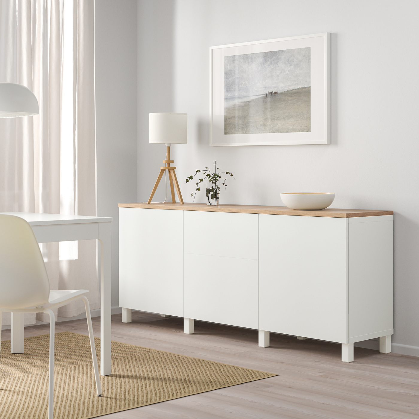 BESTÅ storage combination with doors white/Lappviken/Stubbarp