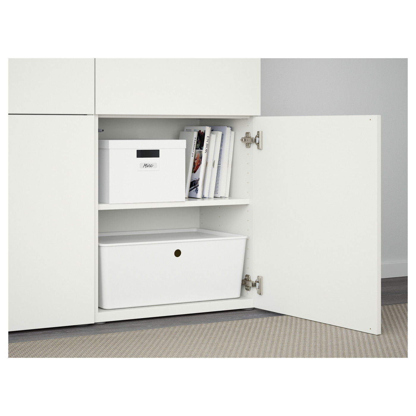 BESTÅ storage combination with doors white/Lappviken white - IKEA