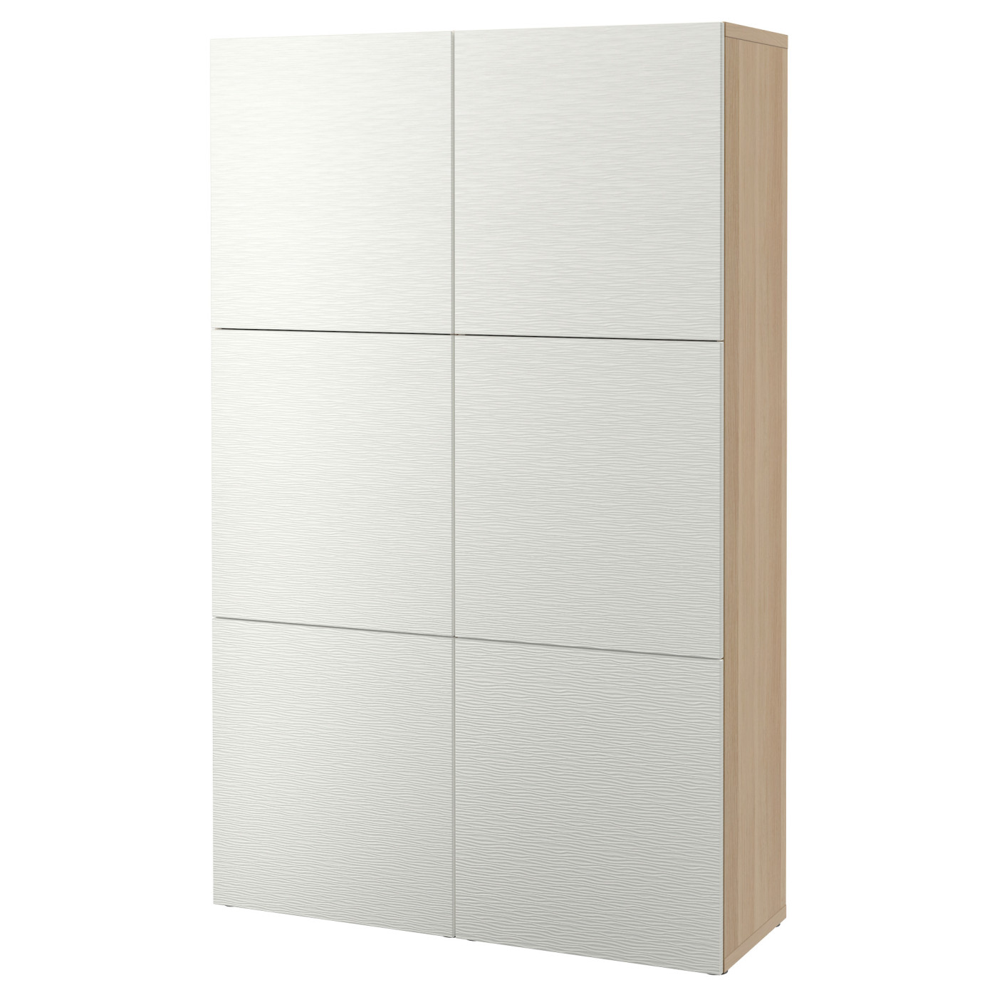 IKEページ BESTÅ storage combination with doors white stained oak effect