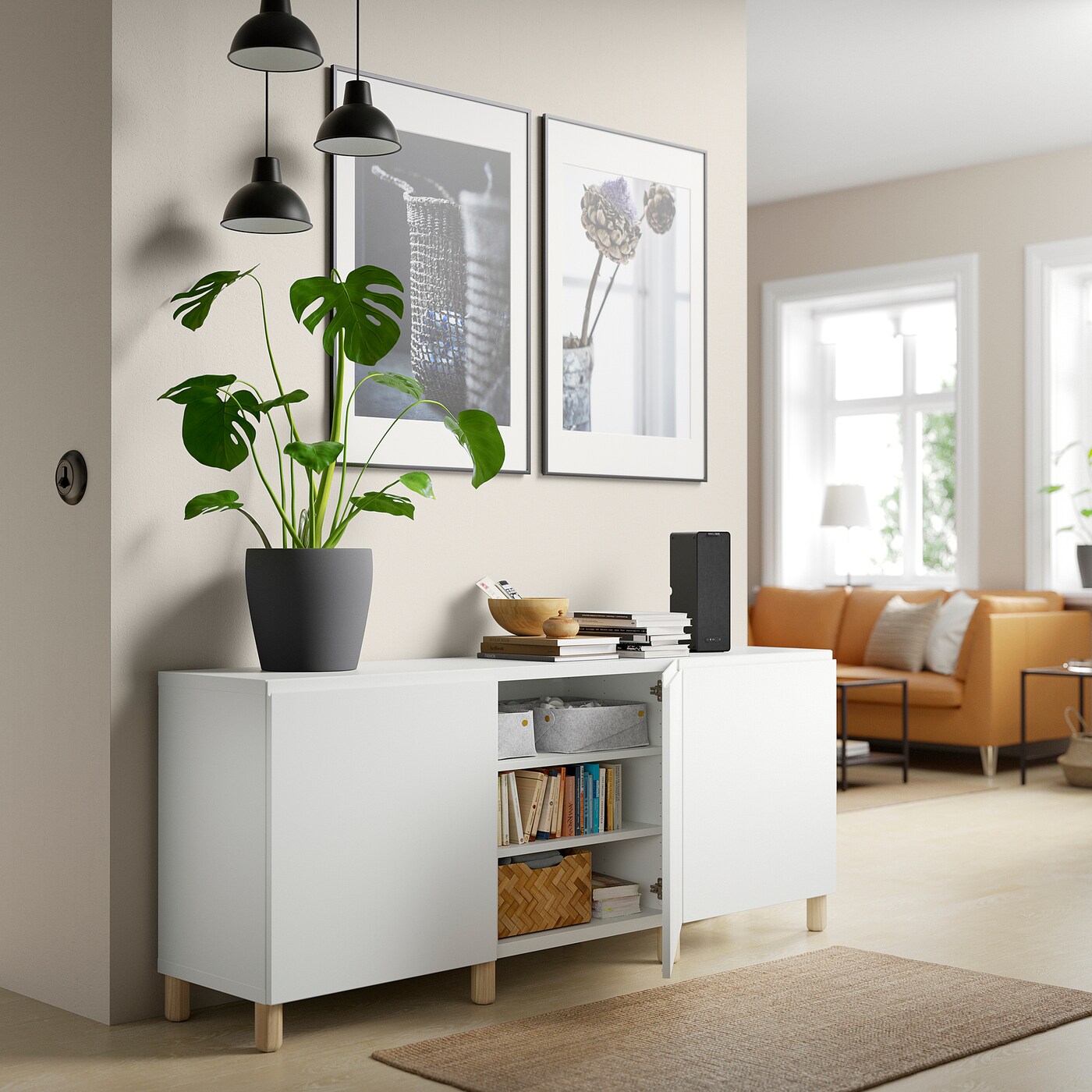 BESTÅ storage combination with drawers white/Hanviken