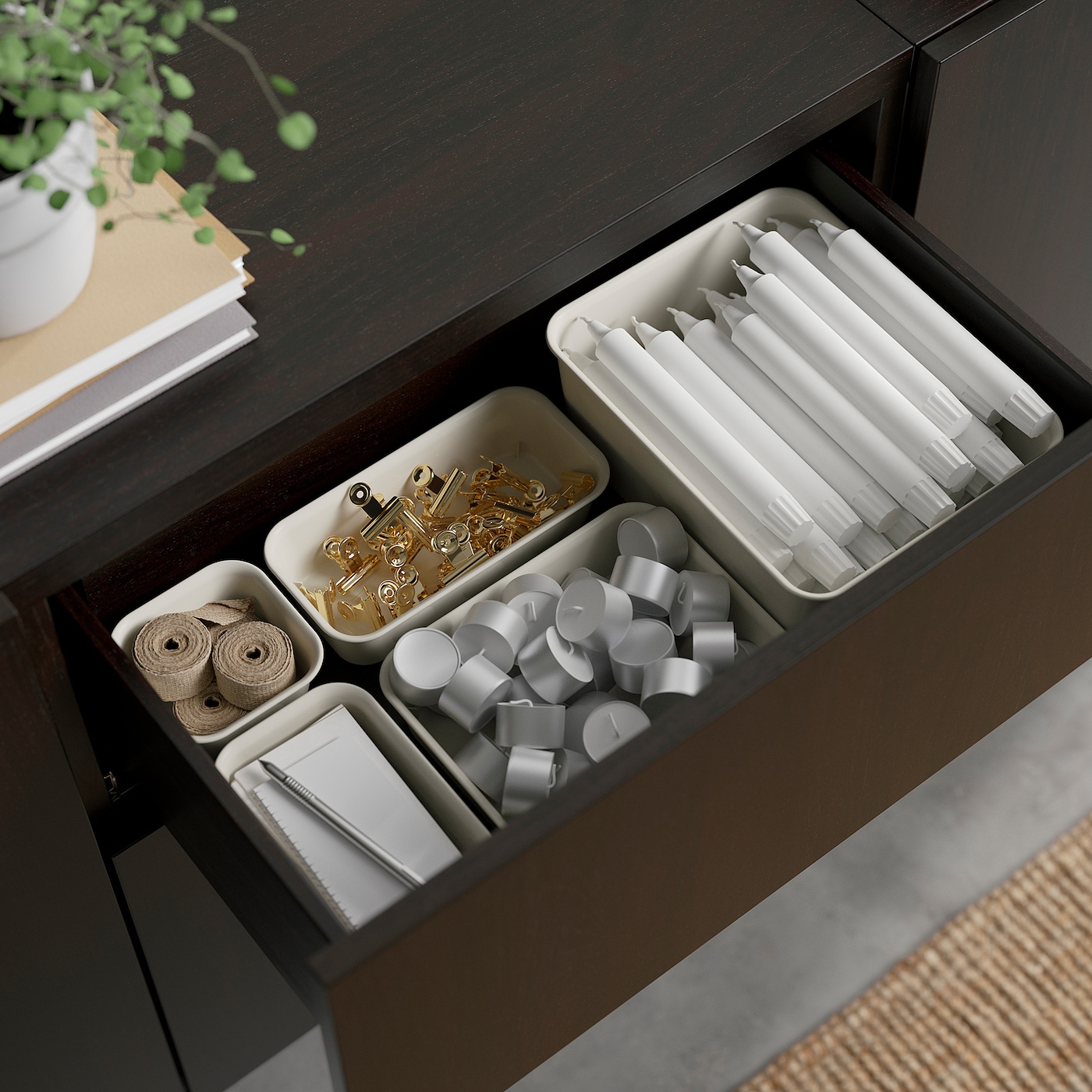 パルプンテ BESTÅ storage combination with drawers black-brown Hedeviken