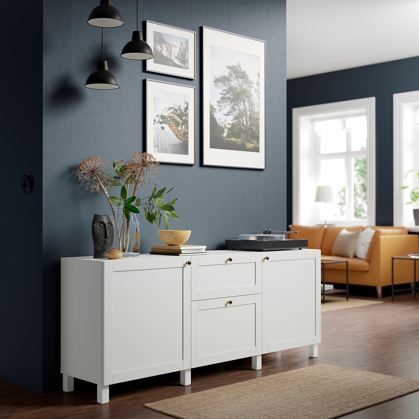 BESTÅ storage combination with drawers white/Hanviken