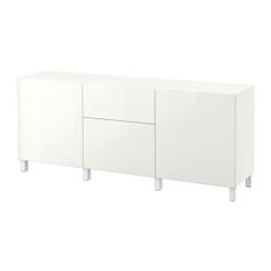 BESTÅ storage combination with drawers white Kallviken/light