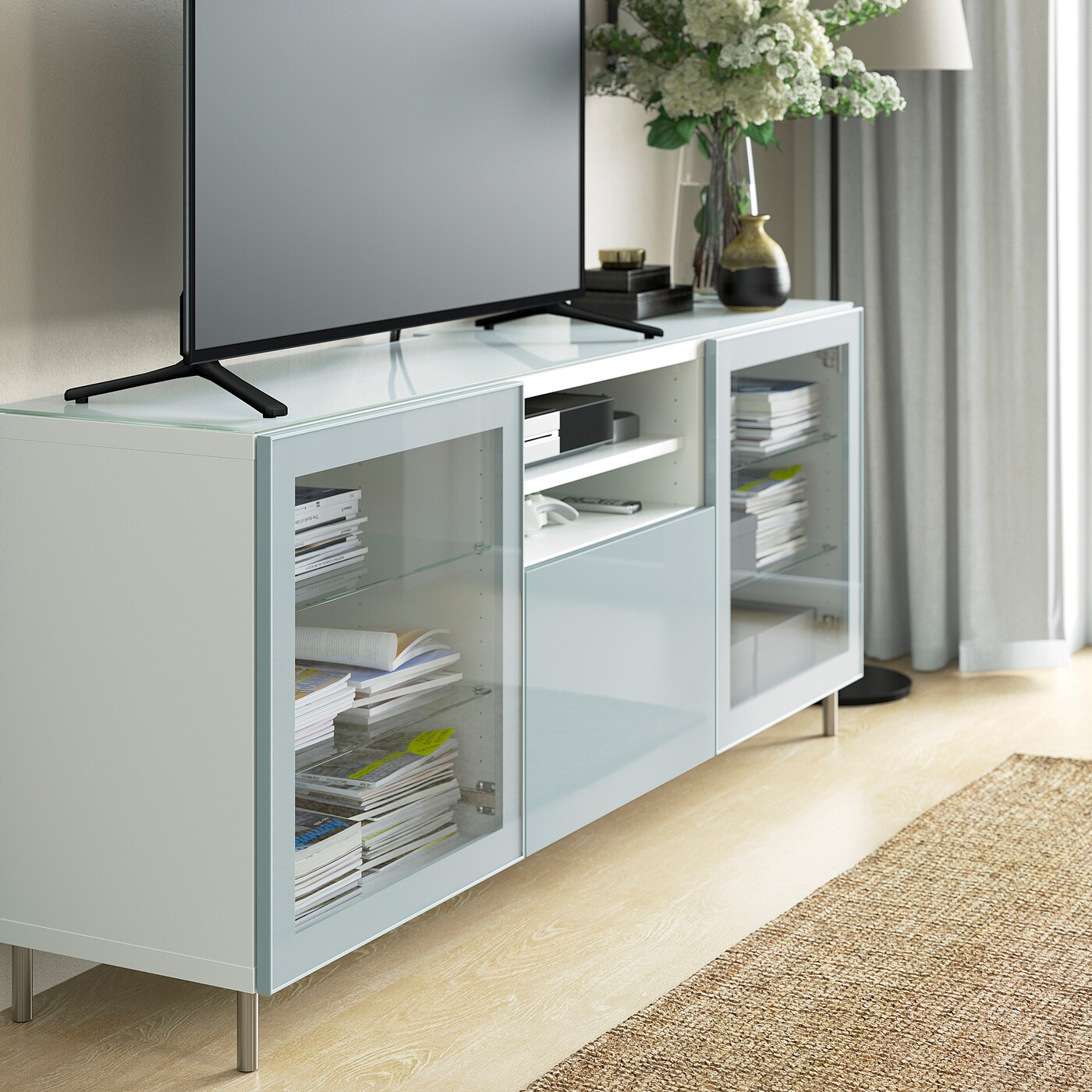 特別セーフ IKEA ランプ付き 3台セット BESTÅ/GLASSVIK