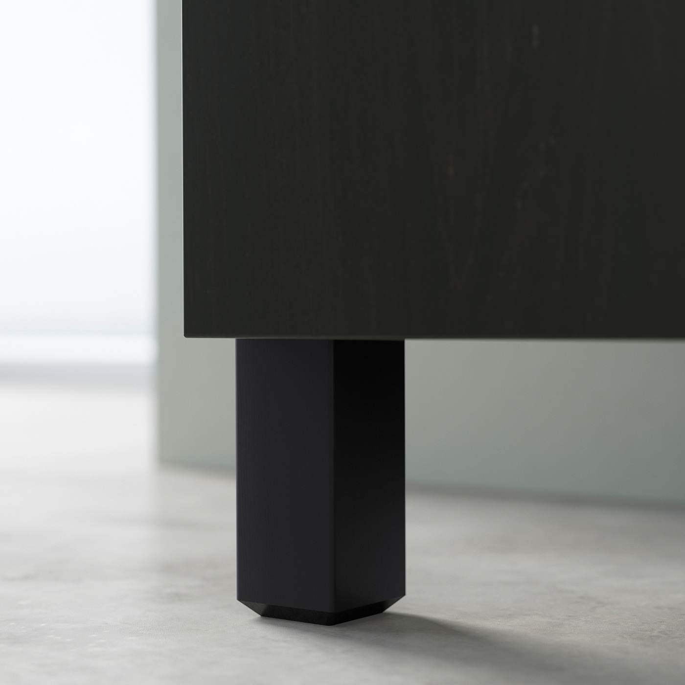 BESTÅ TV bench with doors and drawers black-brown/Hedeviken