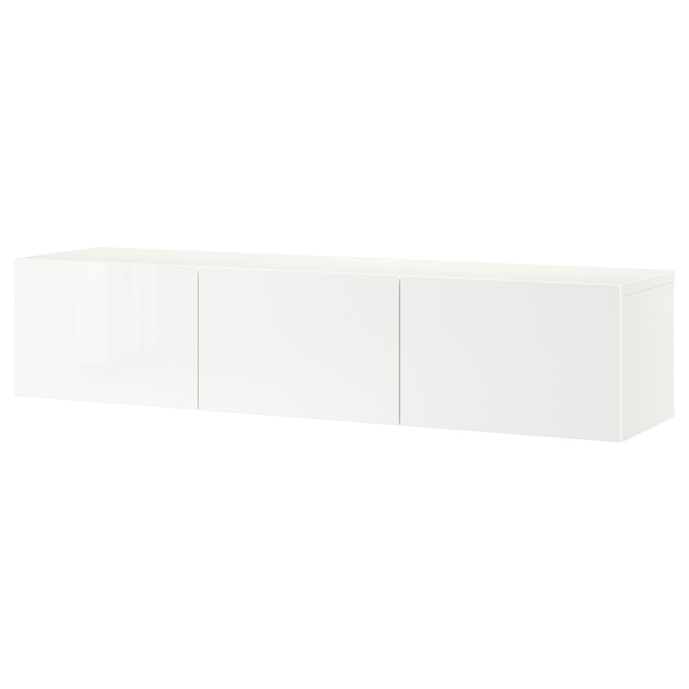 【リンリン】IKEA BESTA キャビネット BESTÅ TV bench with doors white/Selsviken high-gloss/white