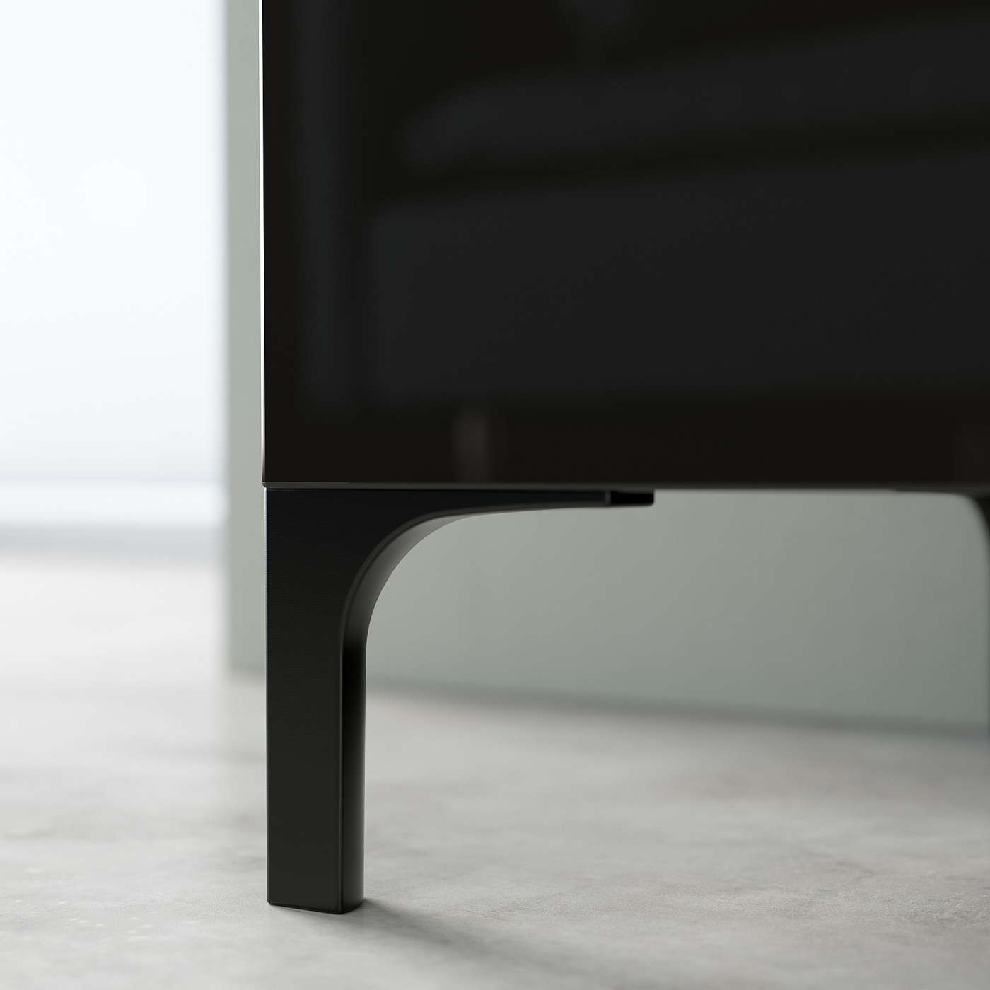 BESTÅ TV bench with drawers black-brown Glassvik/Selsviken/Nannarp