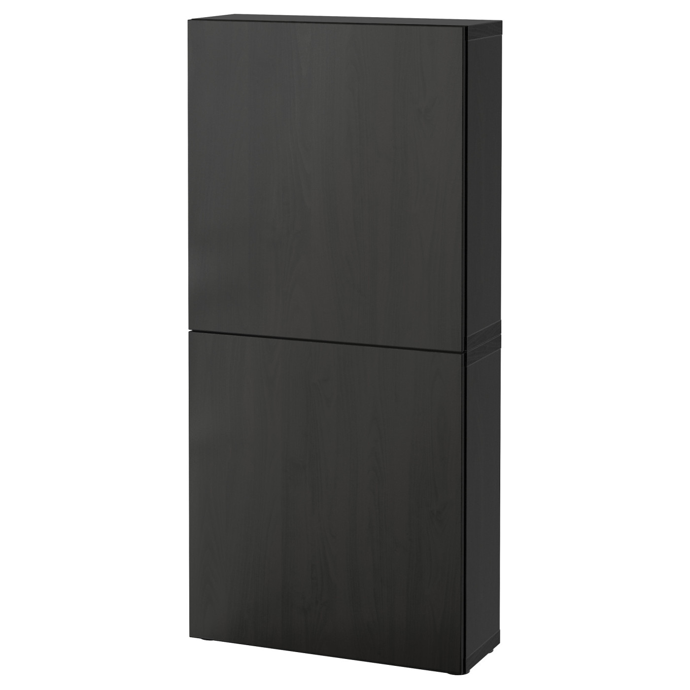 BESTÅ wall cabinet with 2 doors black-brown/Lappviken black-brown