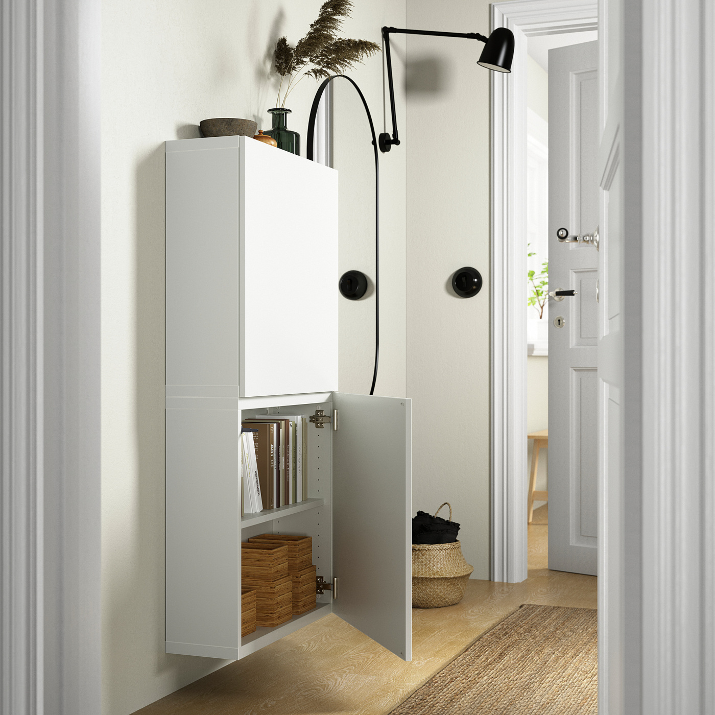BESTÅ wall cabinet with 2 doors white/Lappviken white - IKEA