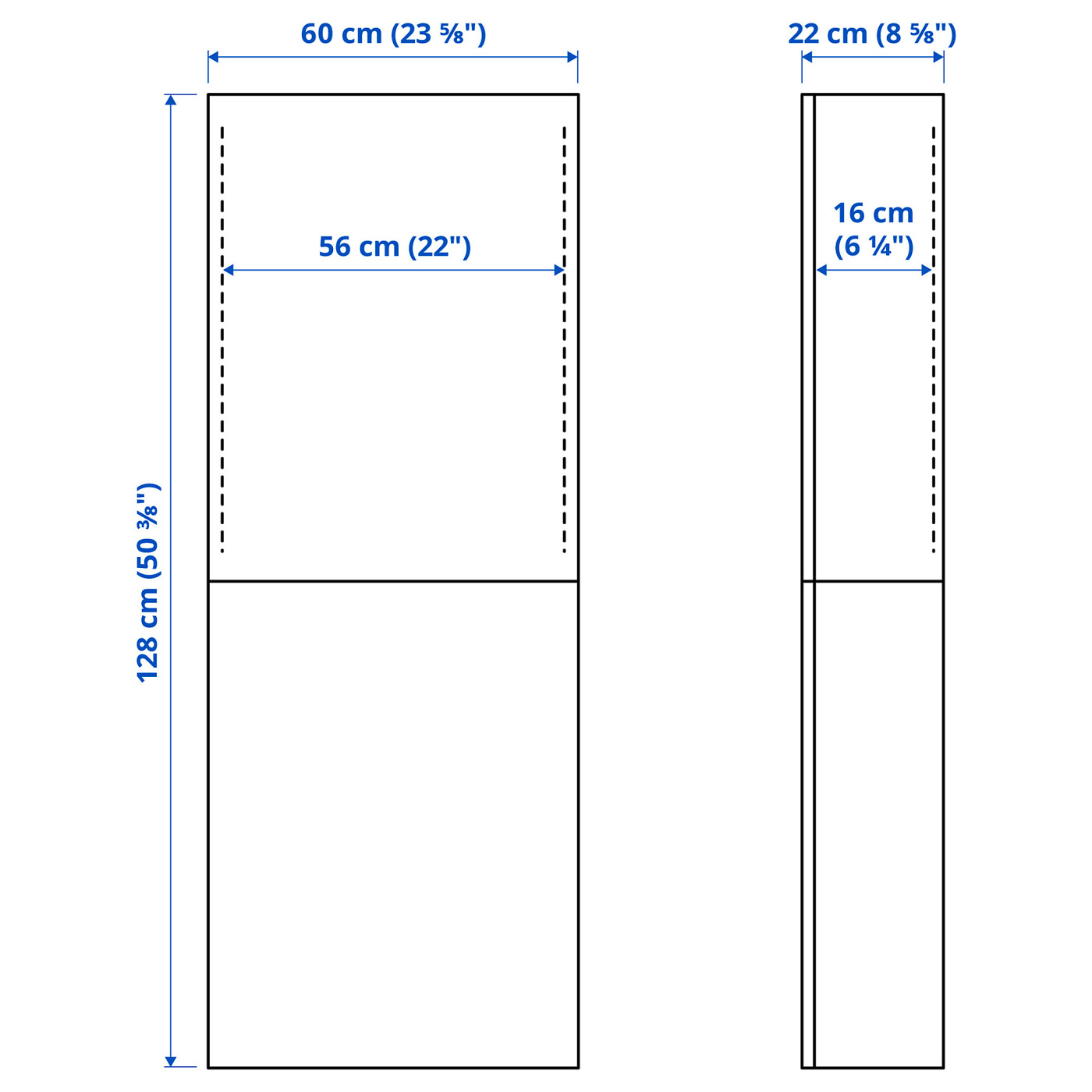 BESTÅ wall cabinet with 2 doors white/Lappviken white - IKEA