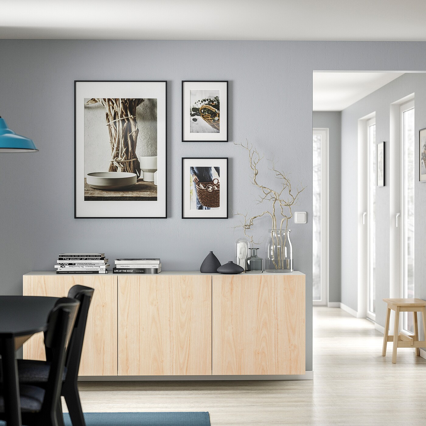 WALLHACK ホワイト HAVBÄCK wall cabinet with door, white, 18x6x37