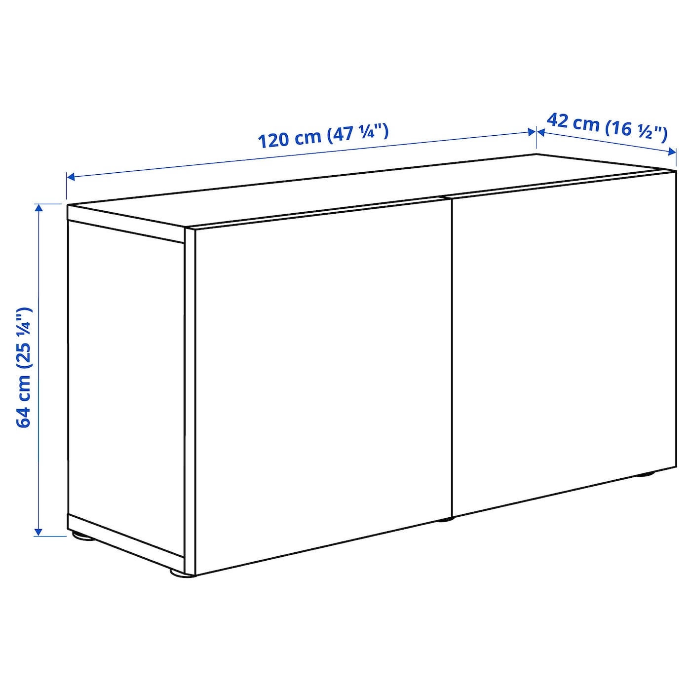 IKEA BESTA 幅60cm 高さ64cm 奥行40cm BESTÅ TV bench with doors, dark grey/Mörtviken/Stubbarp grey